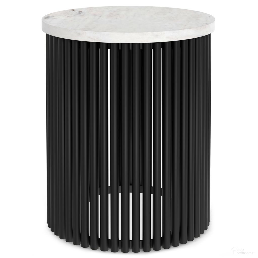 The appearance of Demy Accent Table In Black and White Marble designed by Simpli Home in the industrial interior design. This black and white marble piece of furniture  was selected by 1StopBedrooms from Demy Collection to add a touch of cosiness and style into your home. Sku: AXCMTBL-21-MBL. Material: Marble.