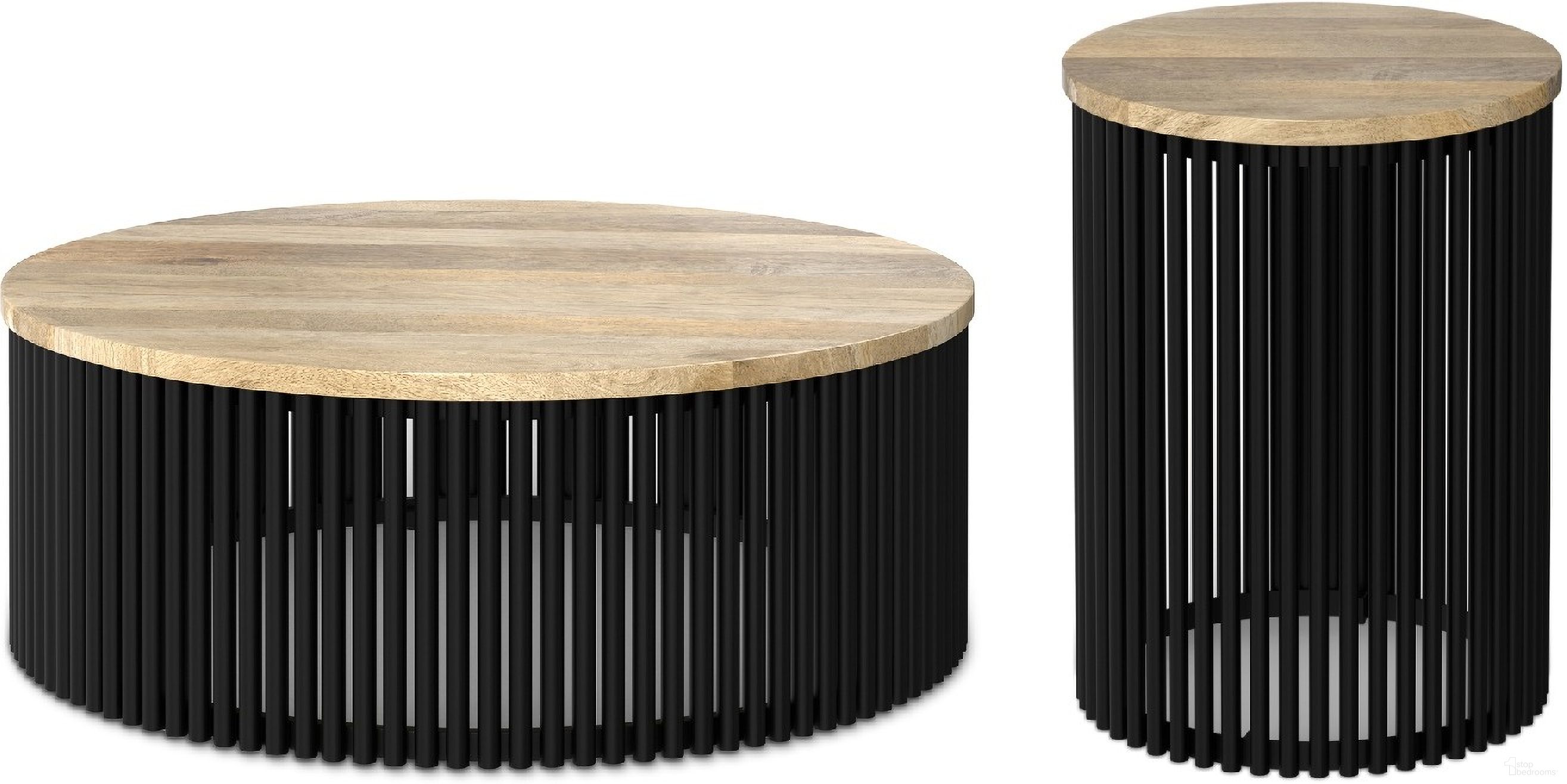 The appearance of Demy Occasional Table Set In Natural and Black designed by Simpli Home in the industrial interior design. This natural/black piece of furniture  was selected by 1StopBedrooms from Demy Collection to add a touch of cosiness and style into your home. Sku: AXCDEMCT-NL;AXCDEMST-NL. Material: Mango Wood.