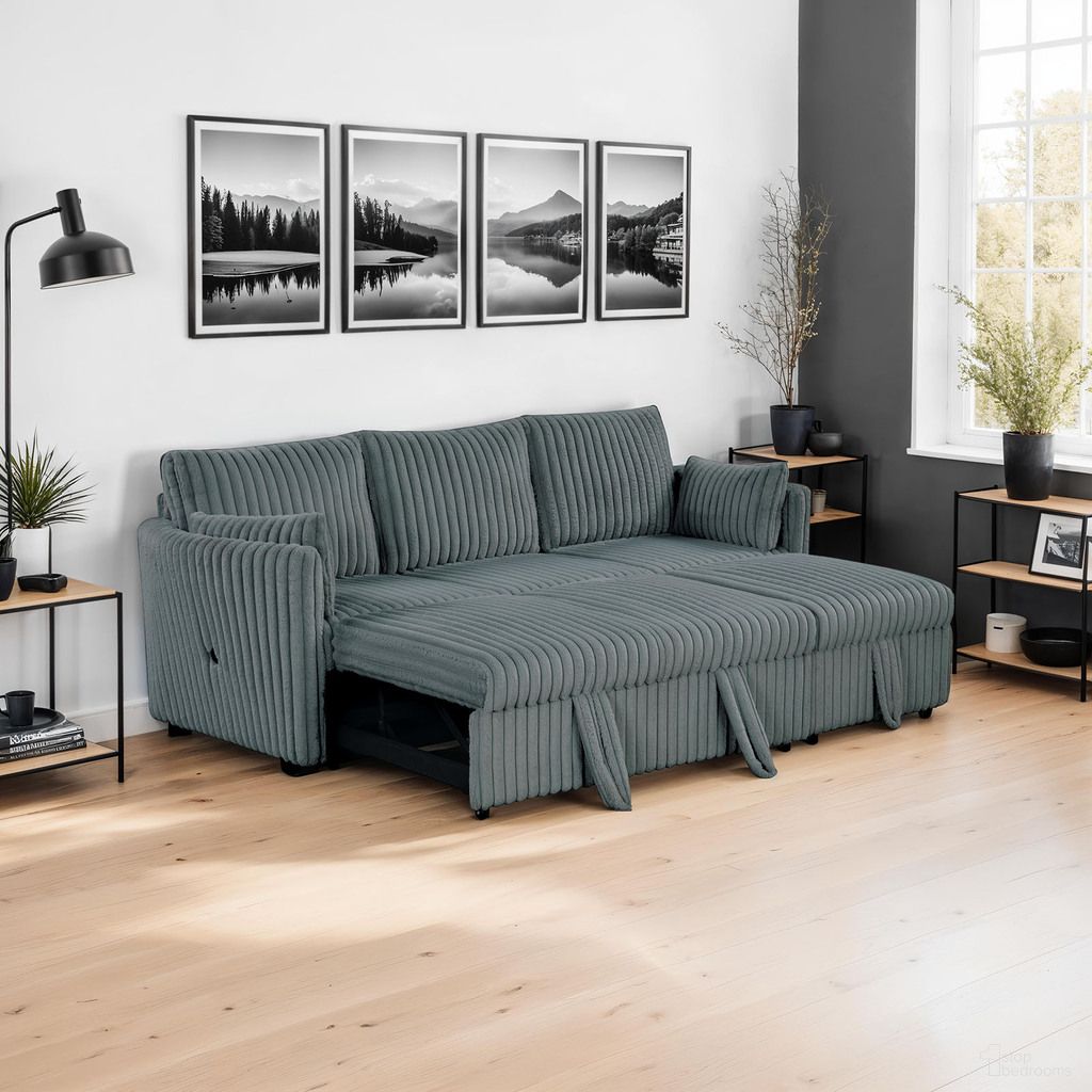Denholme Sofa with Pull Out In Dark Gray
