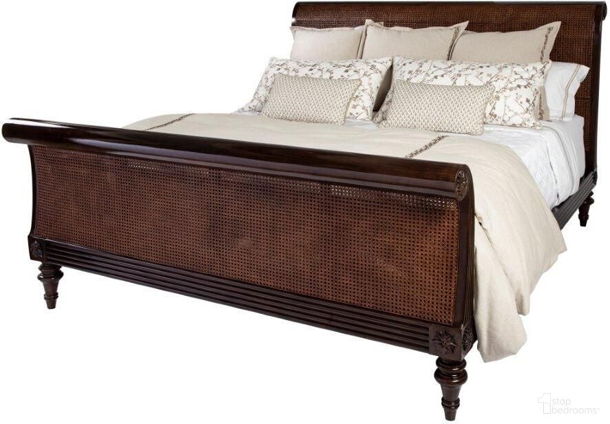The appearance of Denison Sleigh US King Bed designed by Theodore Alexander in the traditional interior design. This  piece of furniture  was selected by 1StopBedrooms from Alexa Hampton Collection to add a touch of cosiness and style into your home. Sku: AXH83001.C105. Bed Type: Sleigh Bed. Bed Size: King. Material: Fur.