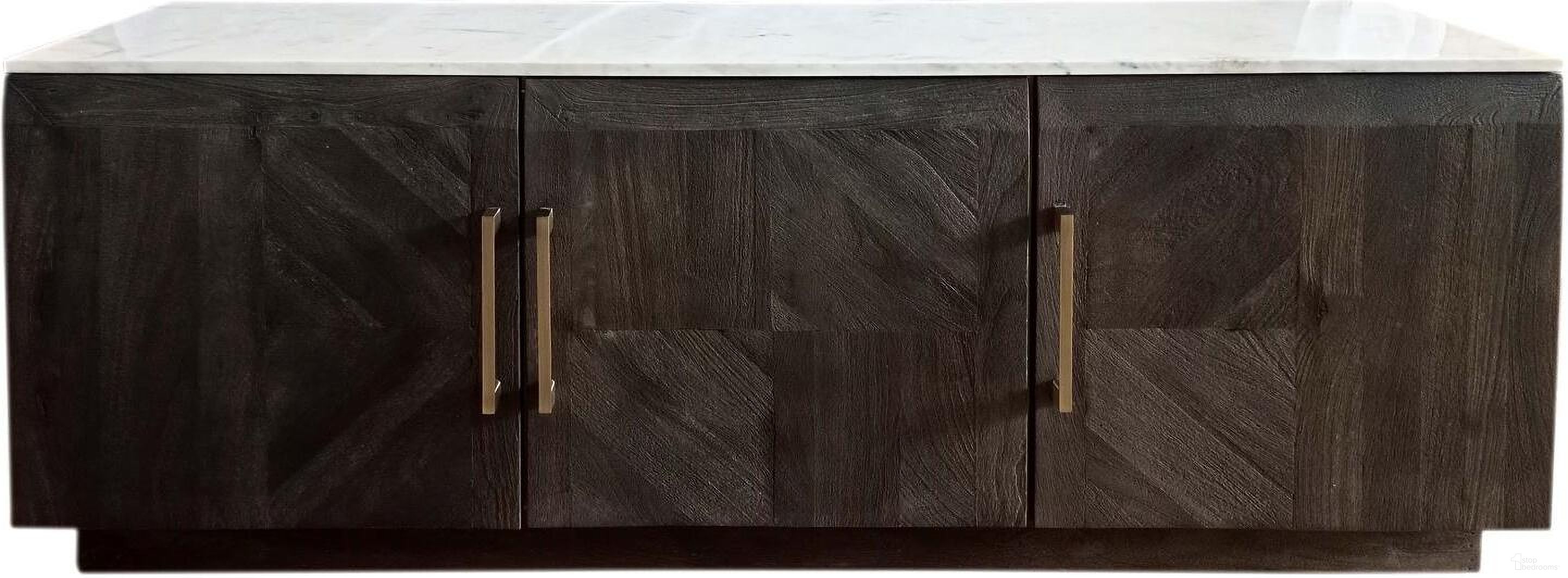The appearance of Dennis 3-door Marble Top Dining Sideboard Server White and Tobacco Grey designed by Coaster in the modern / contemporary interior design. This grey piece of furniture was selected by 1StopBedrooms from Dennis Collection to add a touch of cosiness and style into your home. Sku: 190655B1;190655B2. Material: Wood.