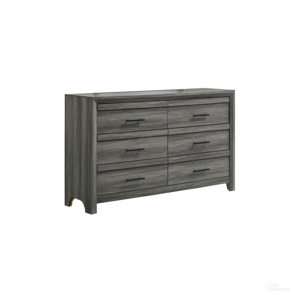 The appearance of Denver Dresser In Gray designed by Galaxy Home Furnishings in the modern / contemporary interior design. This gray piece of furniture was selected by 1StopBedrooms from Denver Collection to add a touch of cosiness and style into your home. Sku: 601955555876. Material: Solid Wood.