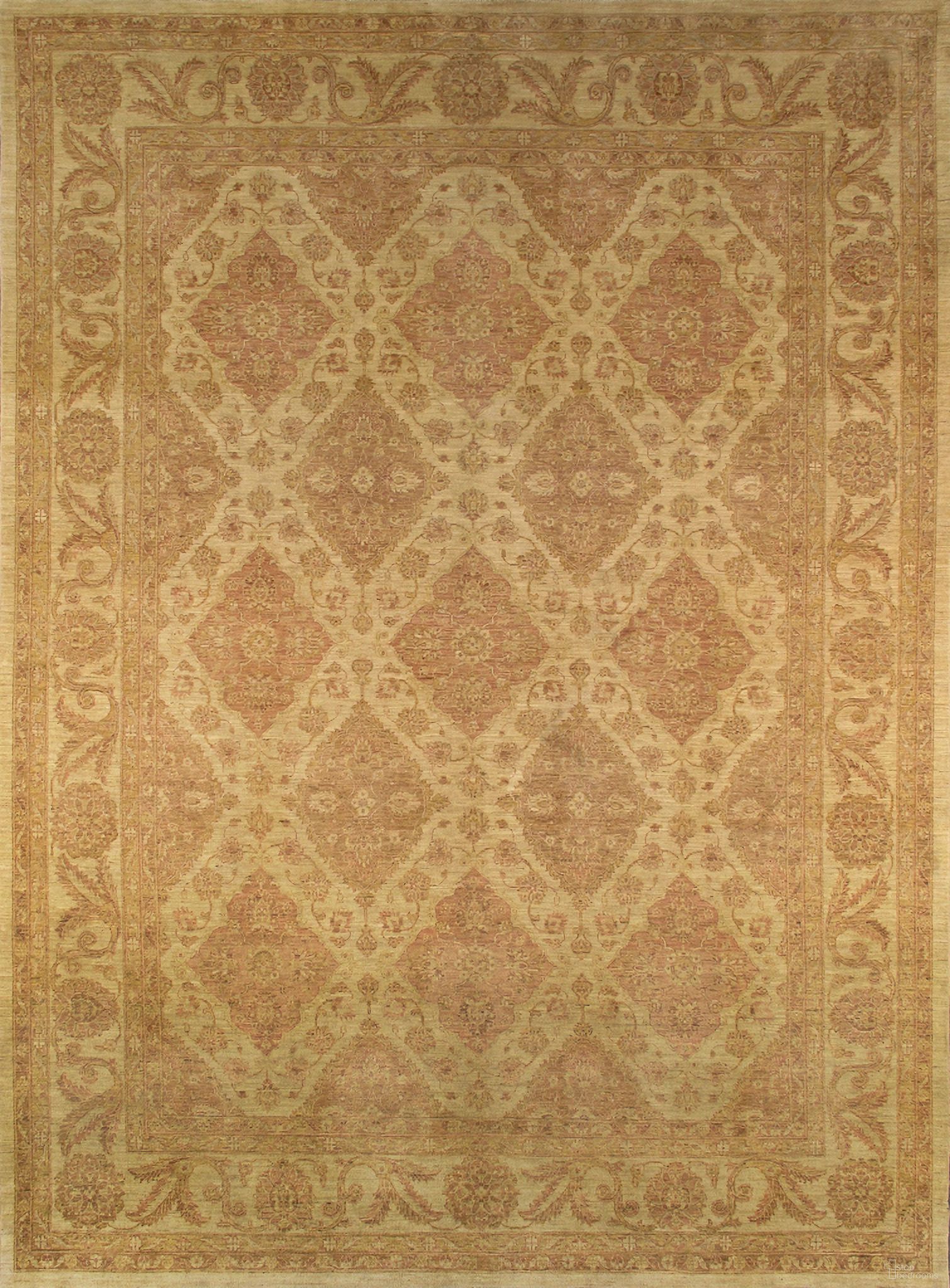 Denver Hand-Knotted Lamb's Wool Area Rug-10' 1" x 13' 9" In Beige