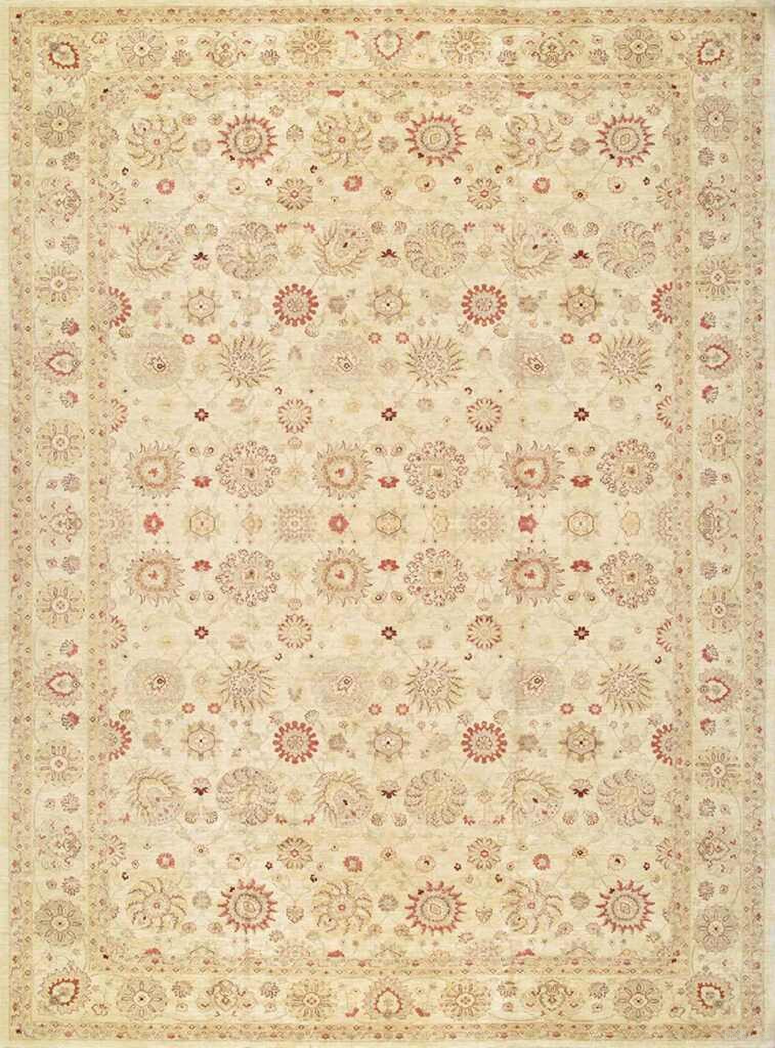 Denver Hand-Knotted Lamb's Wool Area Rug-14' x 19' In Beige