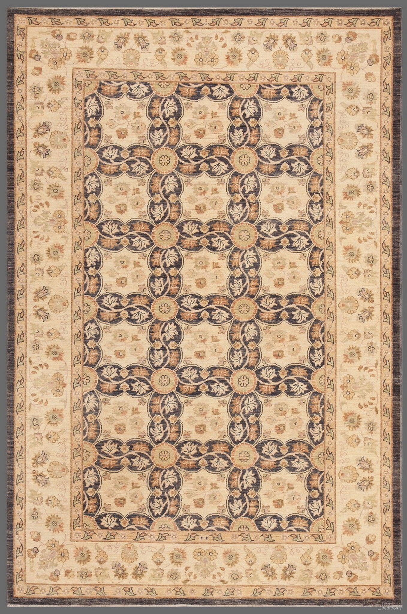 Denver Hand-Knotted Lamb's Wool Area Rug- 5'11" x 8'10" In Brown