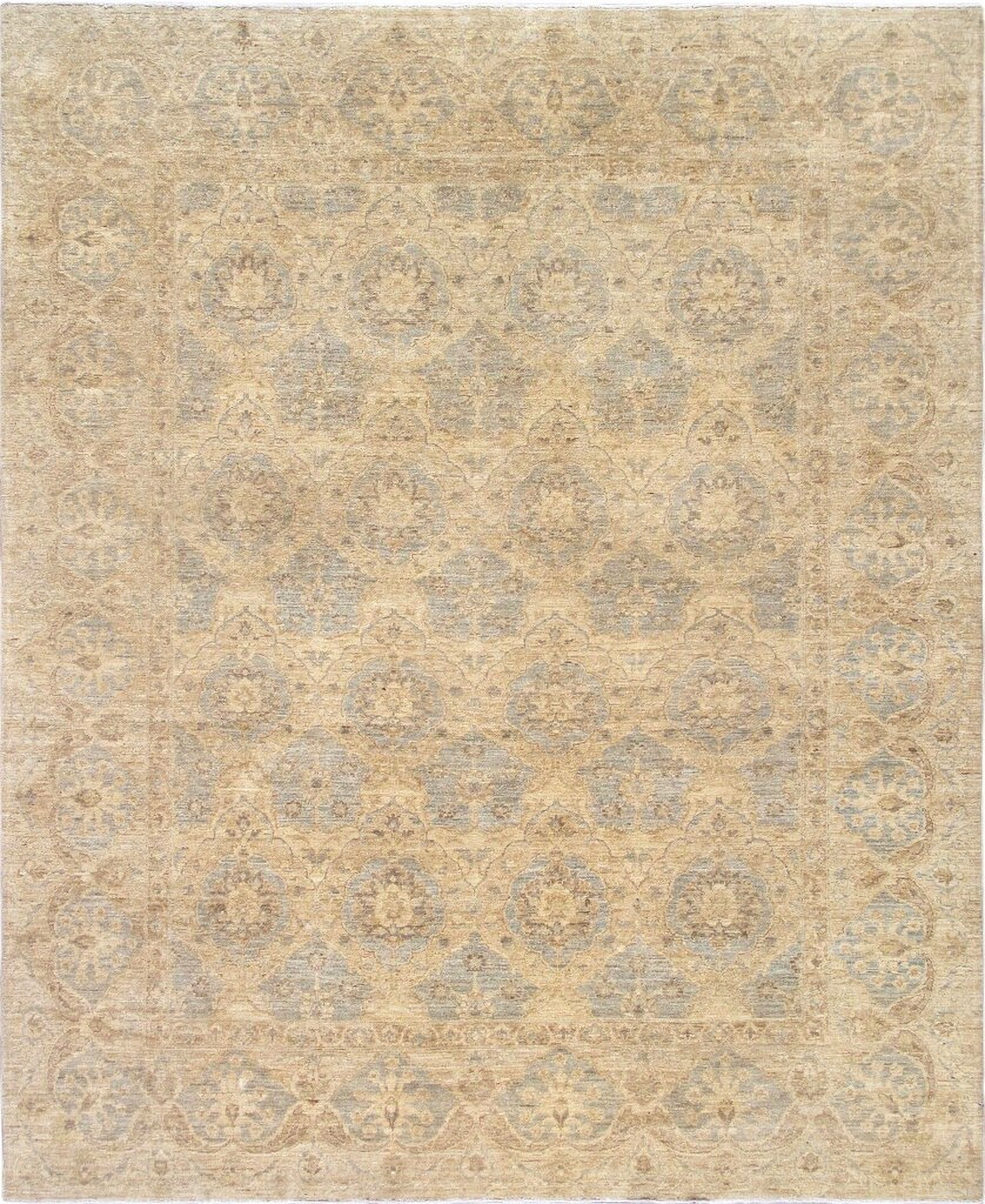 Denver Hand-Knotted Lamb's Wool Area Rug- 8' 2" x 9'10" In Ivory