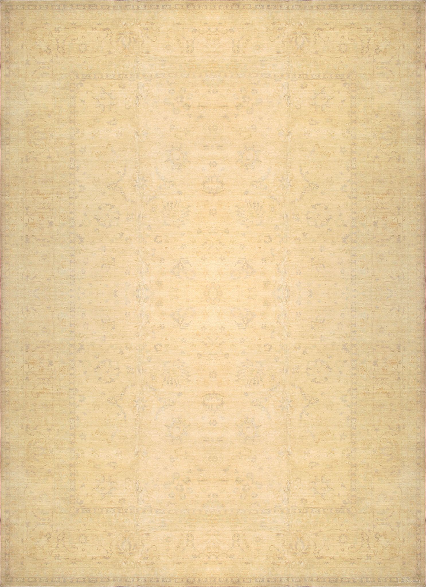Denver Hand-Knotted Wool Area Rug-16' 3" x 22' 4" In Ivory