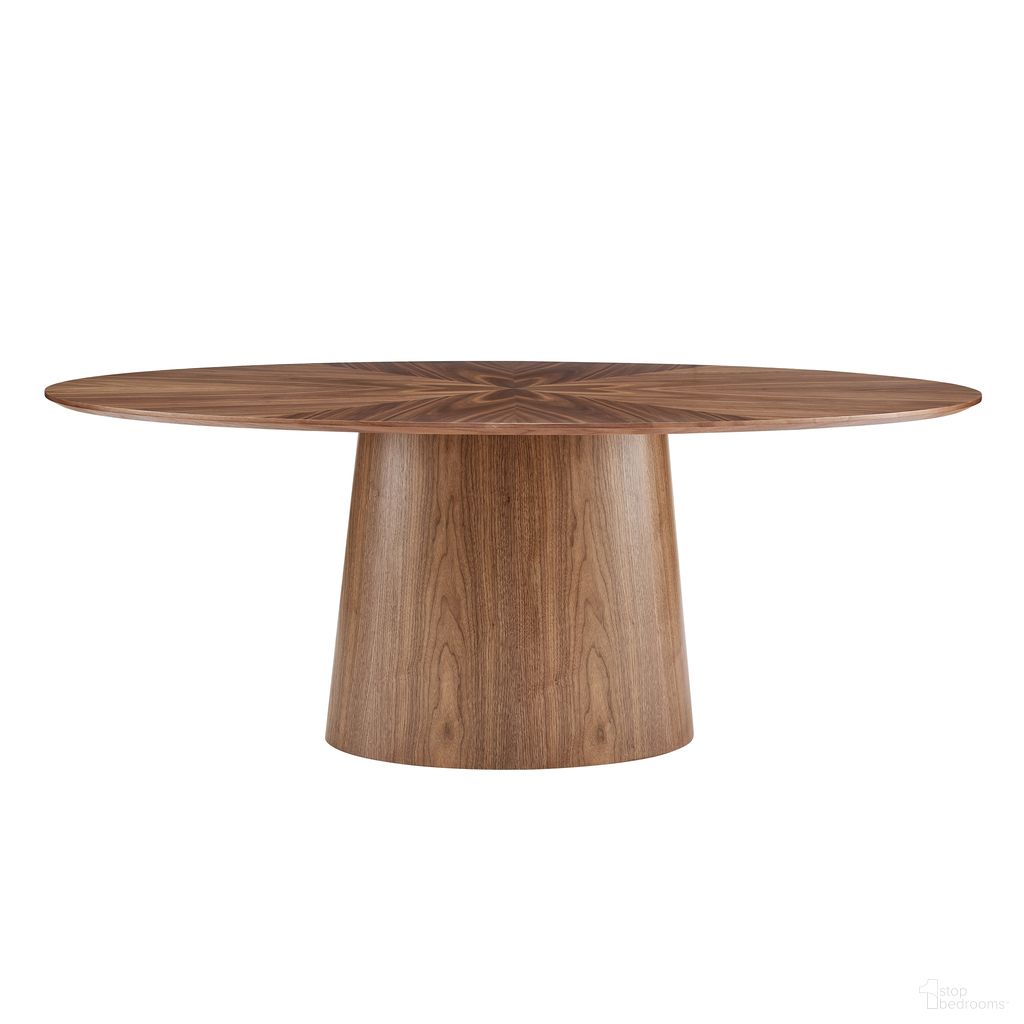 Deodat 79 Inch Oval Table In Walnut