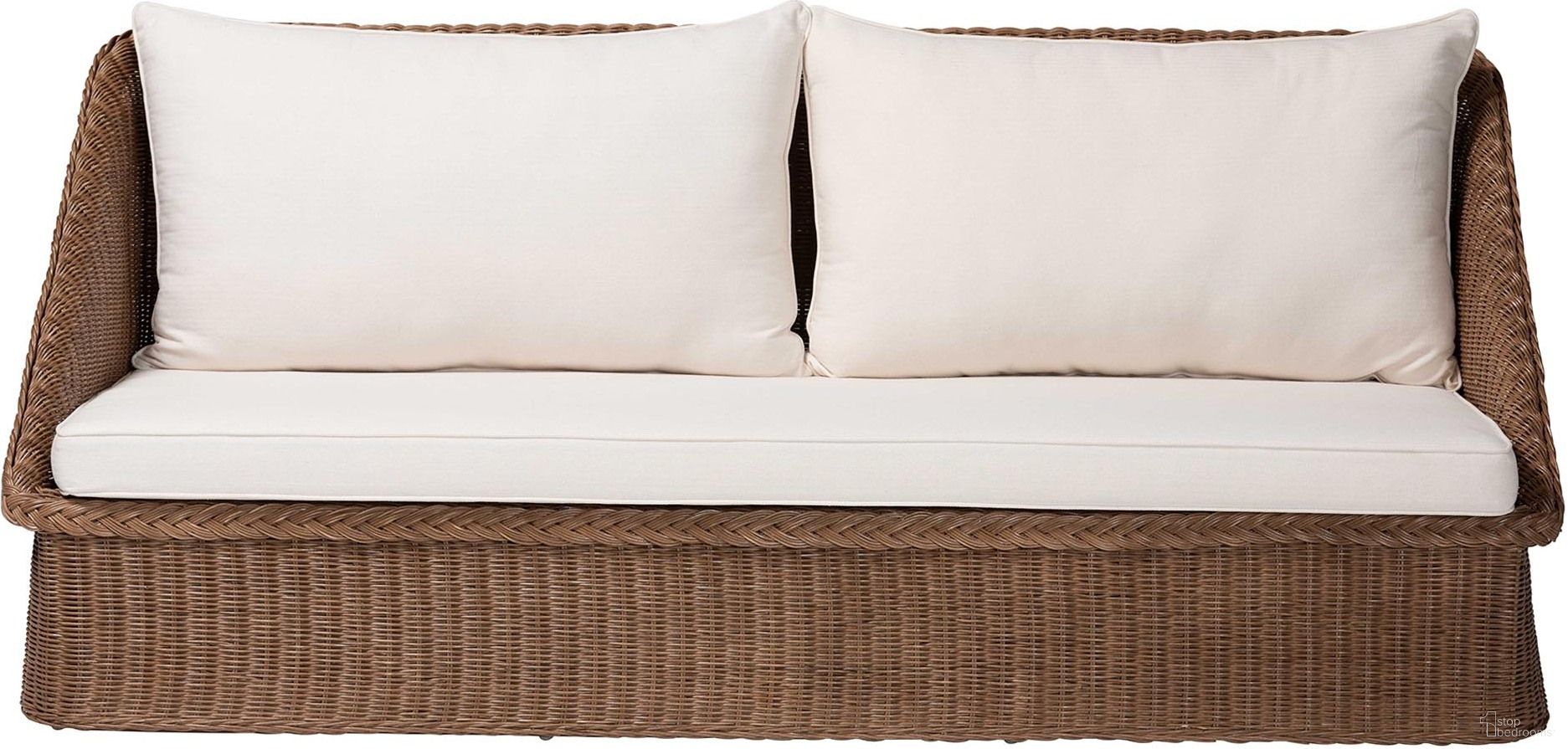 The appearance of Derris Braided Rattan Sofa In Peanut Brown designed by Baxton Studio in the bohemian interior design. This peanut brown piece of furniture was selected by 1StopBedrooms from Derris Collection to add a touch of cosiness and style into your home. Sku: Derris-Peanut Brown/Rattan-Sofa. Material: Natural Rattan.