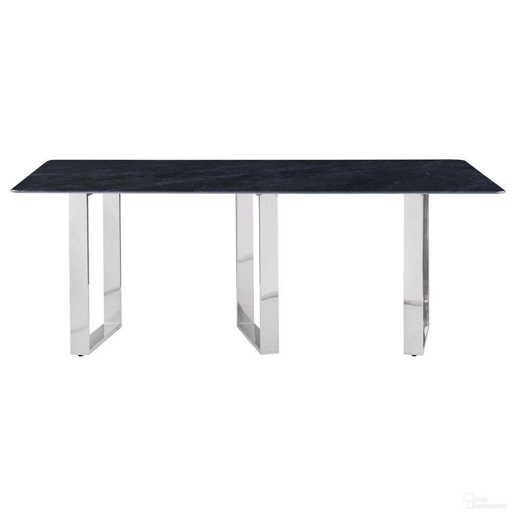 The appearance of Desden 79 Inch Rectangular Sintered Stone Dining Table In Grey designed by Coaster in the modern / contemporary interior design. This grey piece of furniture  was selected by 1StopBedrooms from Desden Collection to add a touch of cosiness and style into your home. Sku: 109361B1;109361B2;109361B3. Table Base Style: Double Pedestal. Material: Stone. Table Top Shape: Rectangular. Size: 39" x 79".