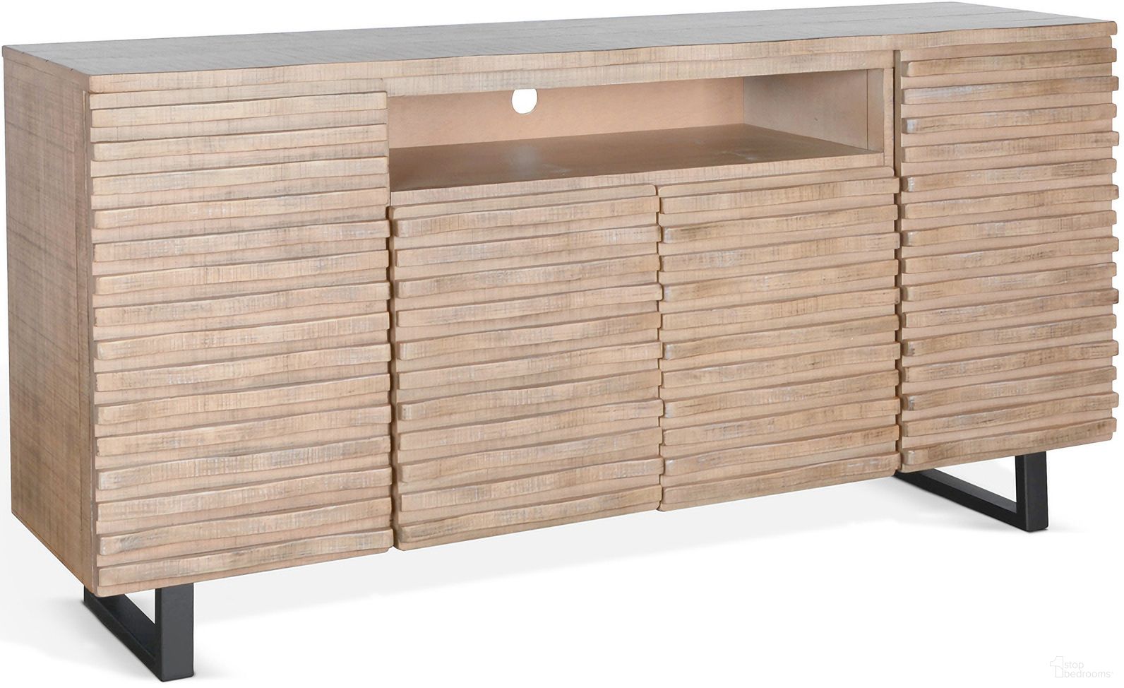 Desert Rock 72 Inch Media Console Server In Light Brown
