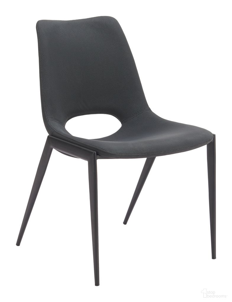 The appearance of Desi Armless Dining Chair Set of 2 In Black designed by Zuo Modern in the modern / contemporary interior design. This black piece of furniture was selected by 1StopBedrooms from Desi Collection to add a touch of cosiness and style into your home. Sku: 110826. Material: Polyurethane. Chair Type: Side Chair.