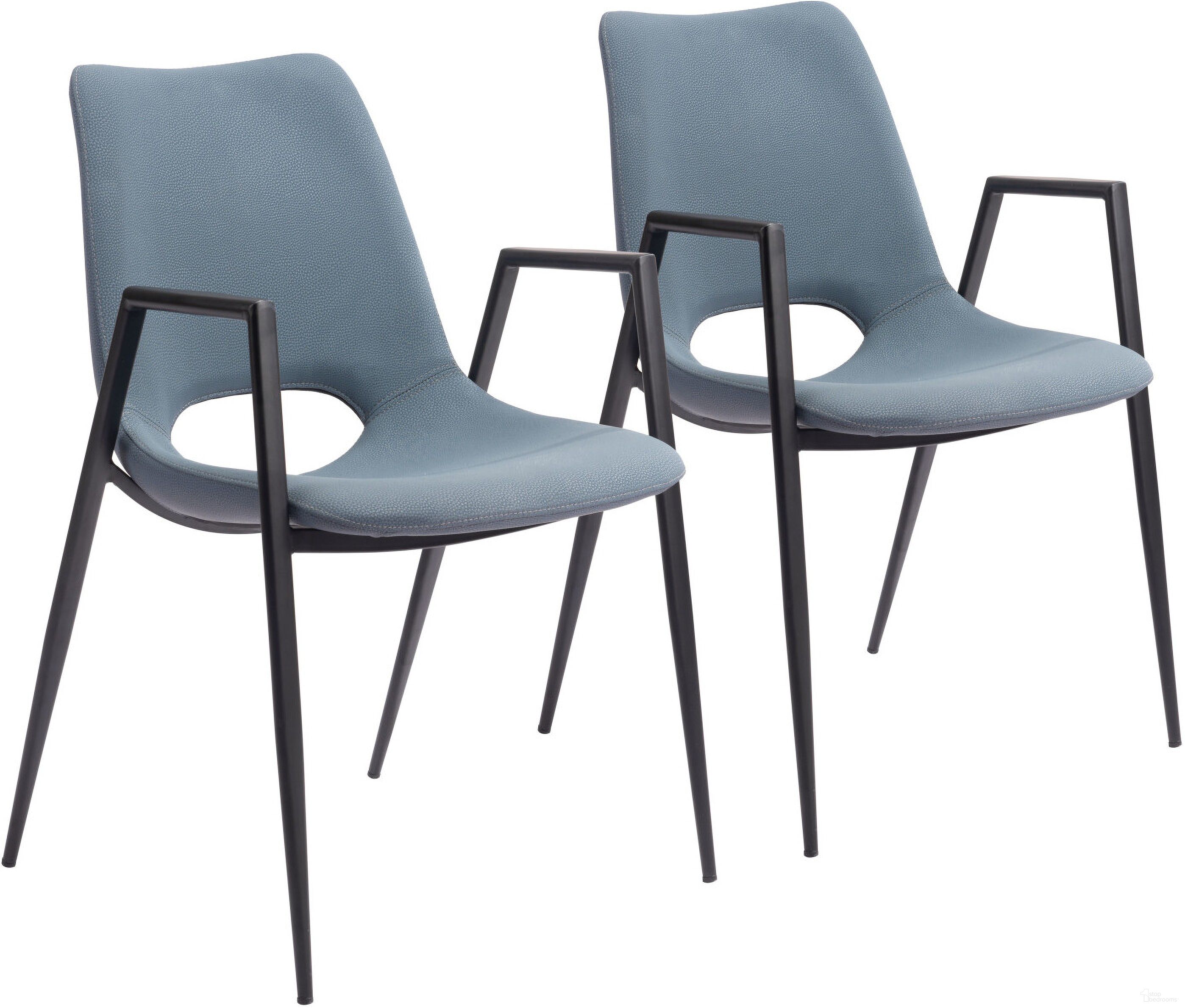 The appearance of Desi Dining Chair Set of 2 In Azure Gray designed by Zuo Modern in the modern / contemporary interior design. This gray piece of furniture was selected by 1StopBedrooms from Desi Collection to add a touch of cosiness and style into your home. Sku: 109536. Material: Polyurethane. Chair Type: Arm Chair.