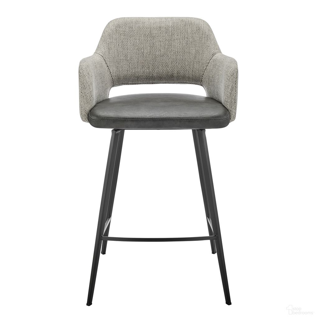 The appearance of Desi Swivel Counter Stool In Warm Gray and Charcoal Gray designed by Euro Style in the modern / contemporary interior design. This warm gray/charcoal gray piece of furniture was selected by 1StopBedrooms from Desi Collection to add a touch of cosiness and style into your home. Sku: 30584-DKGRY. Material: Fabric.