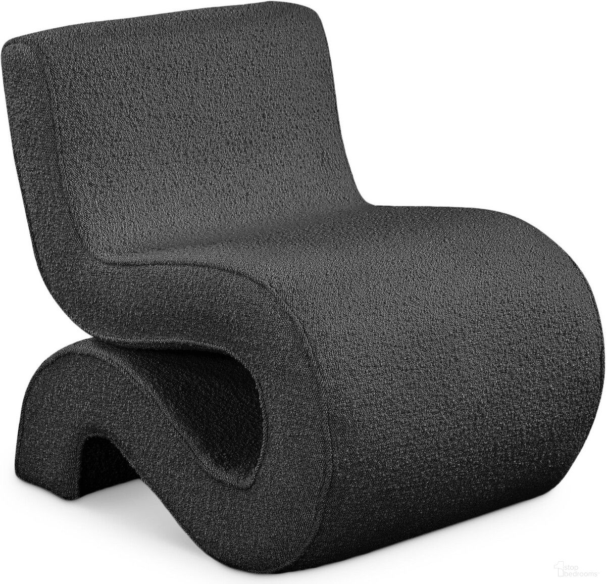 The appearance of Desiree Boucle Fabric Accent Chair In Black designed by Meridian in the modern / contemporary interior design. This black piece of furniture was selected by 1StopBedrooms from Desiree Collection to add a touch of cosiness and style into your home. Sku: 599Black. Material: Boucle.