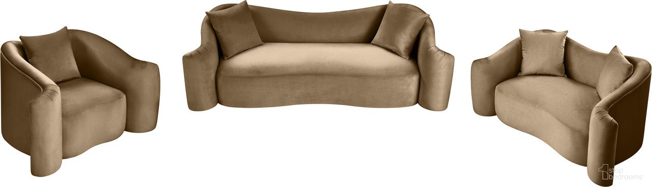 The appearance of Destin Living Room Set In Beige Velvet designed by Meridian in the modern / contemporary interior design. This beige velvet piece of furniture  was selected by 1StopBedrooms from Destin Collection to add a touch of cosiness and style into your home. Sku: 44052Beige-S;44052Beige-L. Material: Velvet.