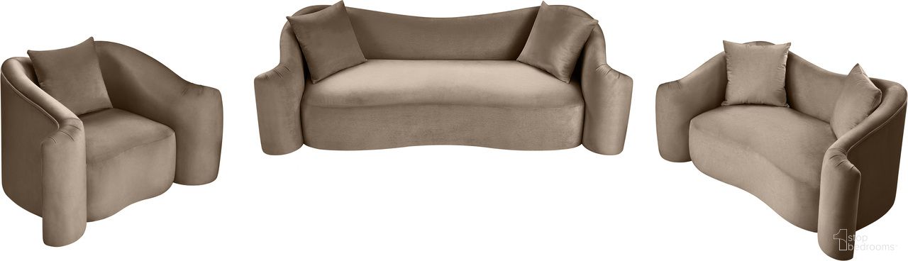 The appearance of Destin Velvet Living Room Sets In Taupe designed by Meridian in the modern / contemporary interior design. This taupe piece of furniture  was selected by 1StopBedrooms from Destin Collection to add a touch of cosiness and style into your home. Sku: 44052Taupe-S;44052Taupe-L. Material: Velvet.