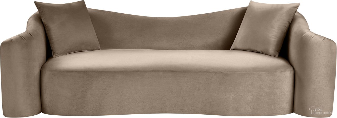 The appearance of Destin Velvet Sofa In Taupe designed by Meridian in the modern / contemporary interior design. This taupe piece of furniture was selected by 1StopBedrooms from Destin Collection to add a touch of cosiness and style into your home. Sku: 44052Taupe-S. Material: Velvet.