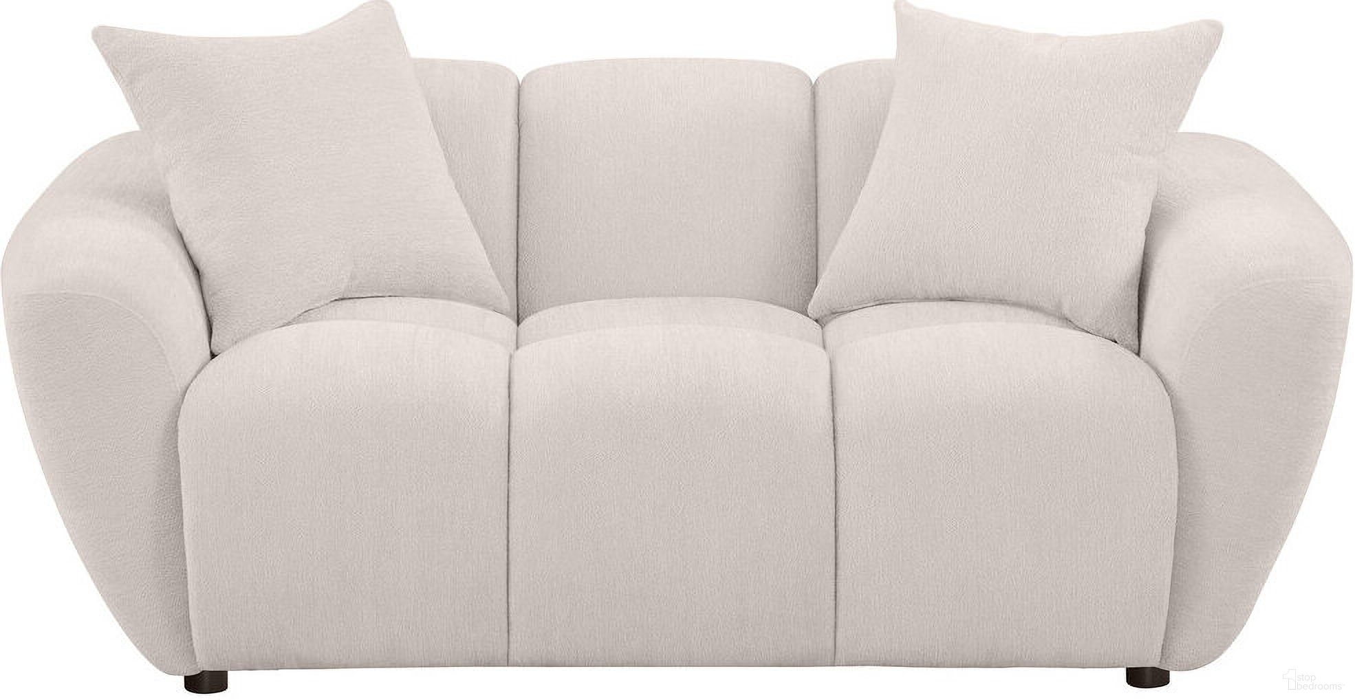 The appearance of Destino Chenille Upholstered Splayed Arm Loveseat In Greige designed by Coaster in the modern / contemporary interior design. This greige piece of furniture was selected by 1StopBedrooms from Destino Collection to add a touch of cosiness and style into your home. Sku: 509302. Material: Eucalyptus.