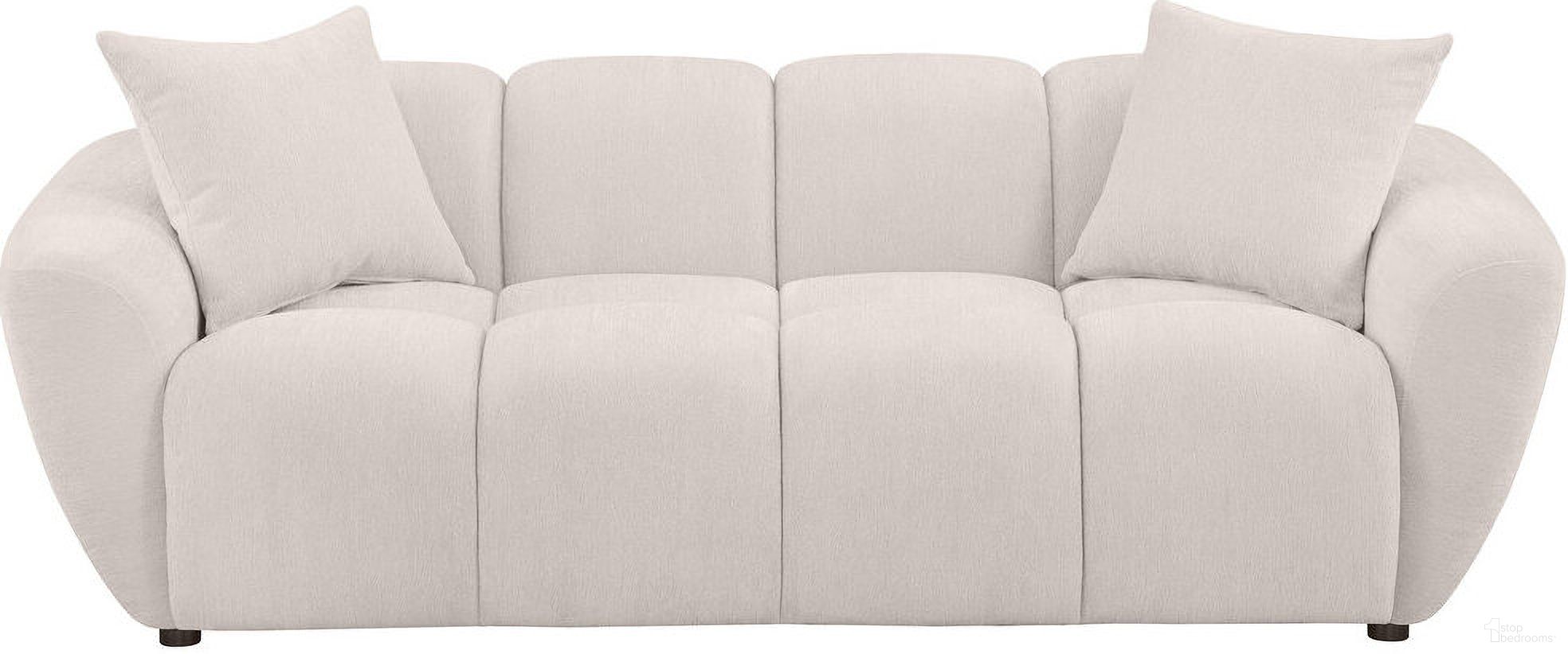 The appearance of Destino Chenille Upholstered Splayed Arm Sofa In Greige designed by Coaster in the modern / contemporary interior design. This greige piece of furniture  was selected by 1StopBedrooms from Destino Collection to add a touch of cosiness and style into your home. Sku: 509301. Material: Fabric.