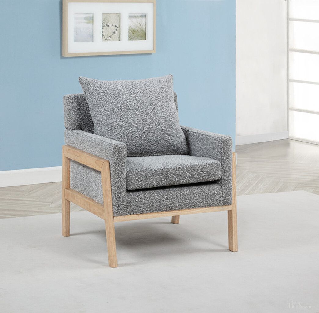 The appearance of Destiny Boucle Accent Arm Chair In Rich Gray designed by Best Quality Furniture in the glam interior design. This rich gray piece of furniture was selected by 1StopBedrooms from Destiny Collection to add a touch of cosiness and style into your home. Sku: AC310. Material: Boucle.