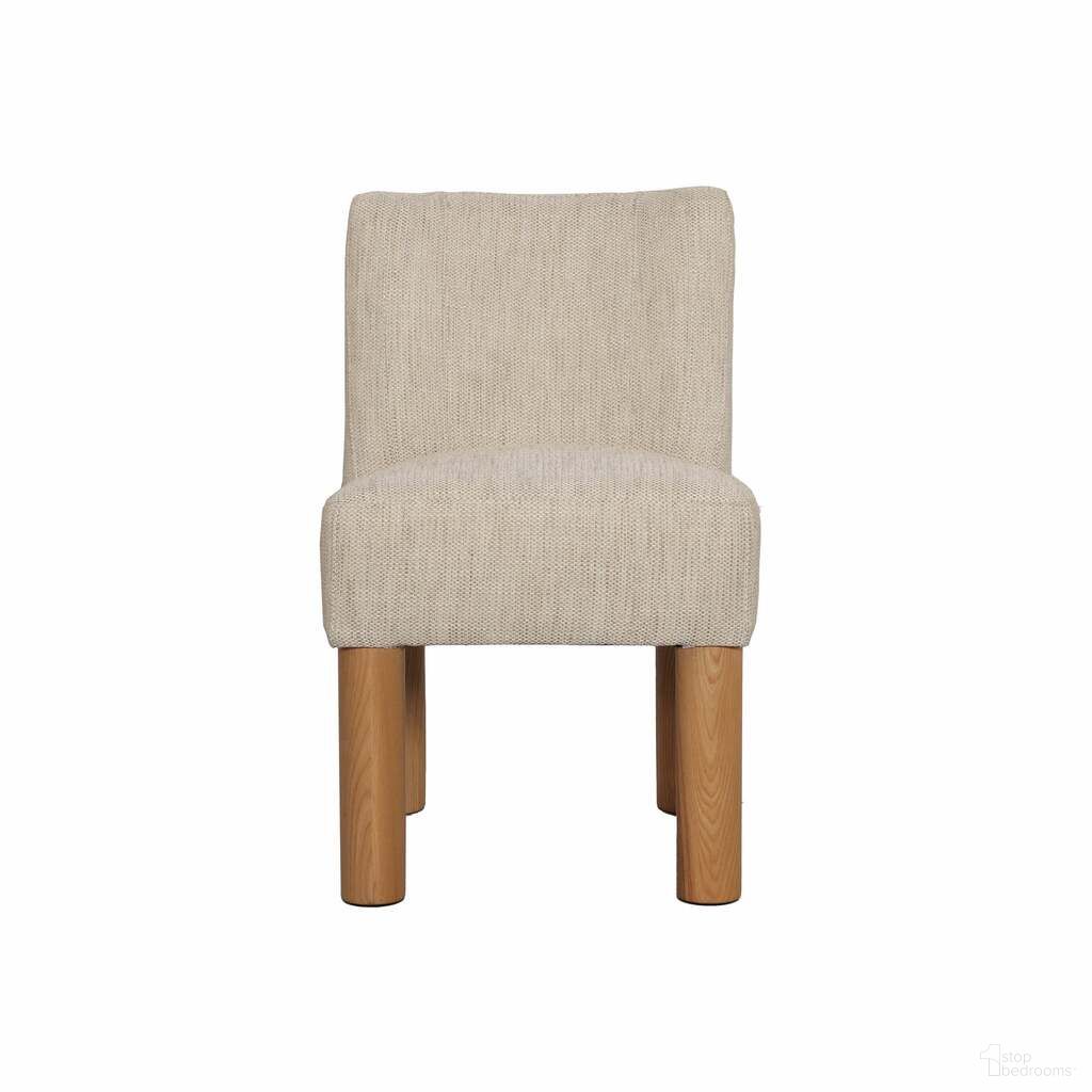 The appearance of Destiny Dining Chair Set of 2 In Natural Oak and Tweed Natural designed by LH Imports in the modern / contemporary interior design. This natural oak/tweed natural piece of furniture  was selected by 1StopBedrooms from Destiny Collection to add a touch of cosiness and style into your home. Sku: CR043-NAT. Material: Polyester. Chair Type: Side Chair.