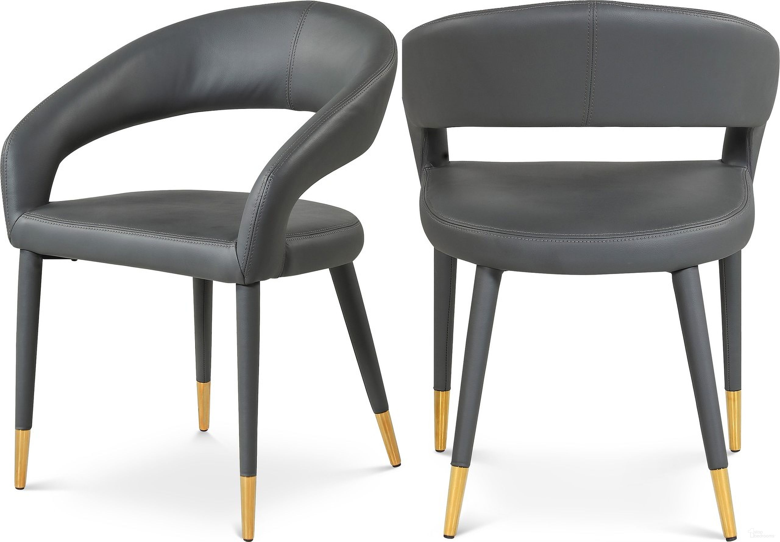 The appearance of Destiny Vegan Leather Dining Chair In Grey designed by Meridian in the modern / contemporary interior design. This grey piece of furniture was selected by 1StopBedrooms from Destiny Collection to add a touch of cosiness and style into your home. Sku: 538Grey-C. Material: Wood. Chair Type: Arm Chair.