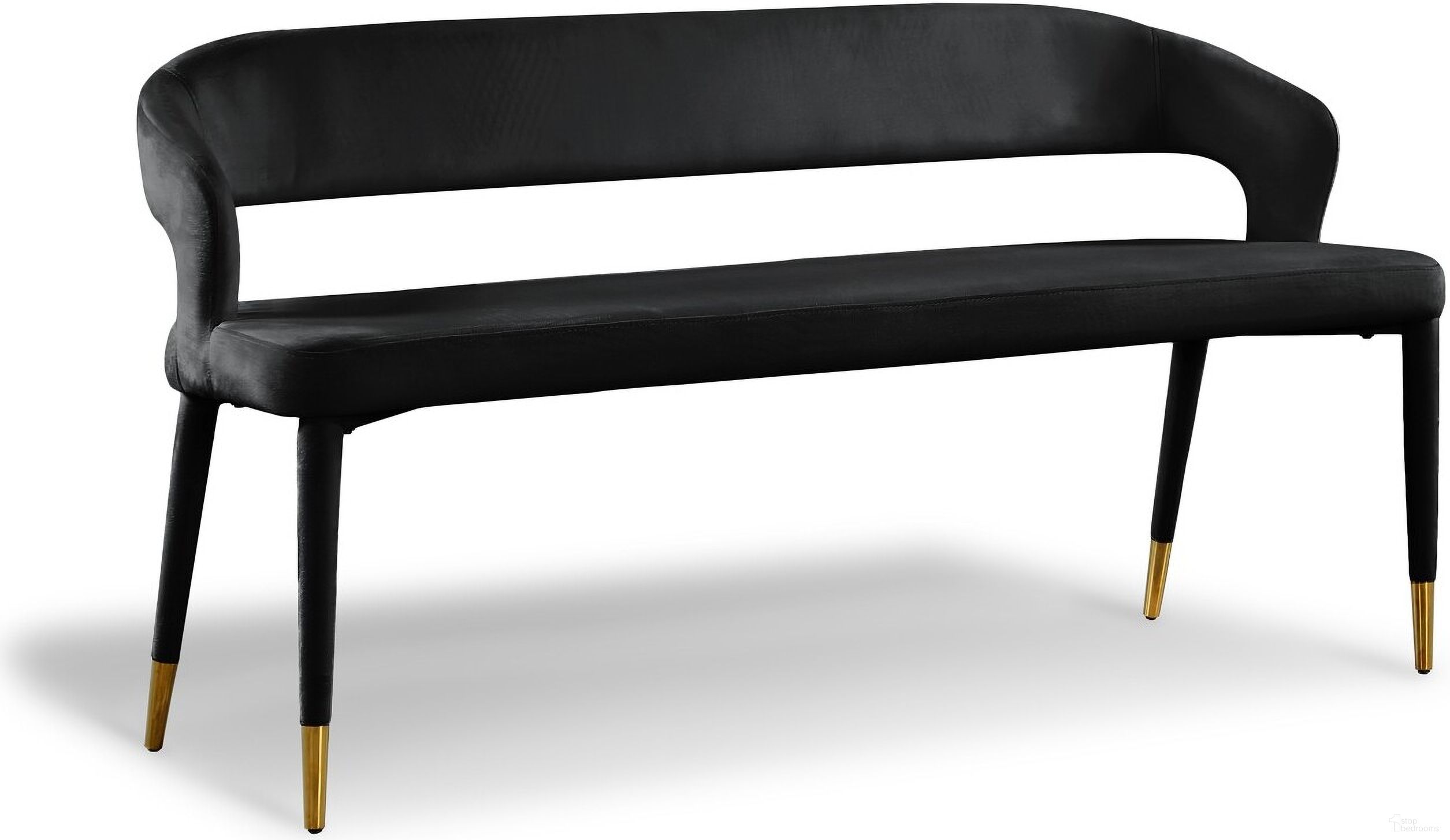 The appearance of Destiny Velvet Bench In Black designed by Meridian in the modern / contemporary interior design. This black piece of furniture was selected by 1StopBedrooms from Destiny Collection to add a touch of cosiness and style into your home. Sku: 582Black. Material: Velvet.