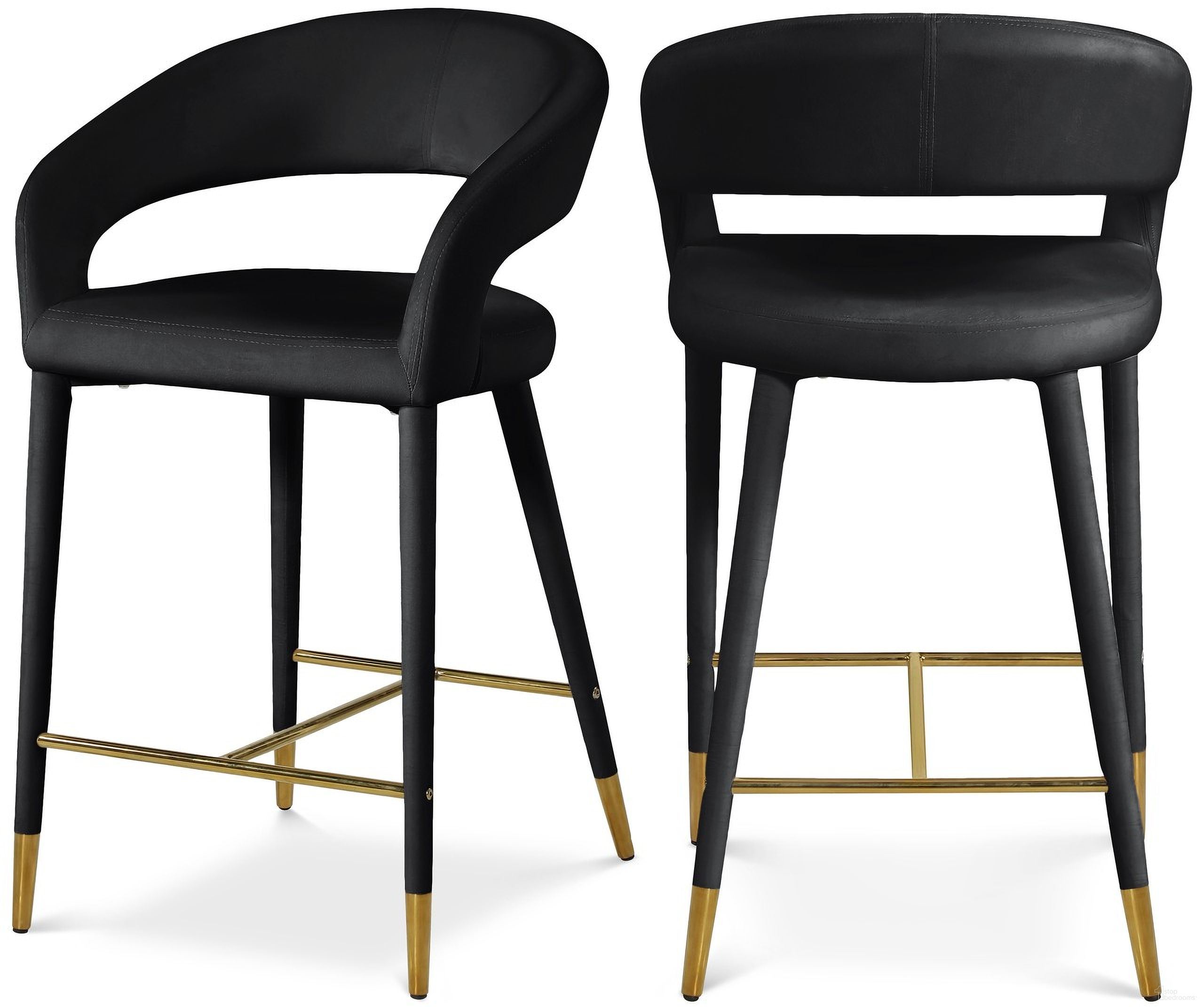 The appearance of Destiny Velvet Stool In Black designed by Meridian in the modern / contemporary interior design. This black piece of furniture  was selected by 1StopBedrooms from Destiny Collection to add a touch of cosiness and style into your home. Sku: 540Black-C. Material: Velvet.