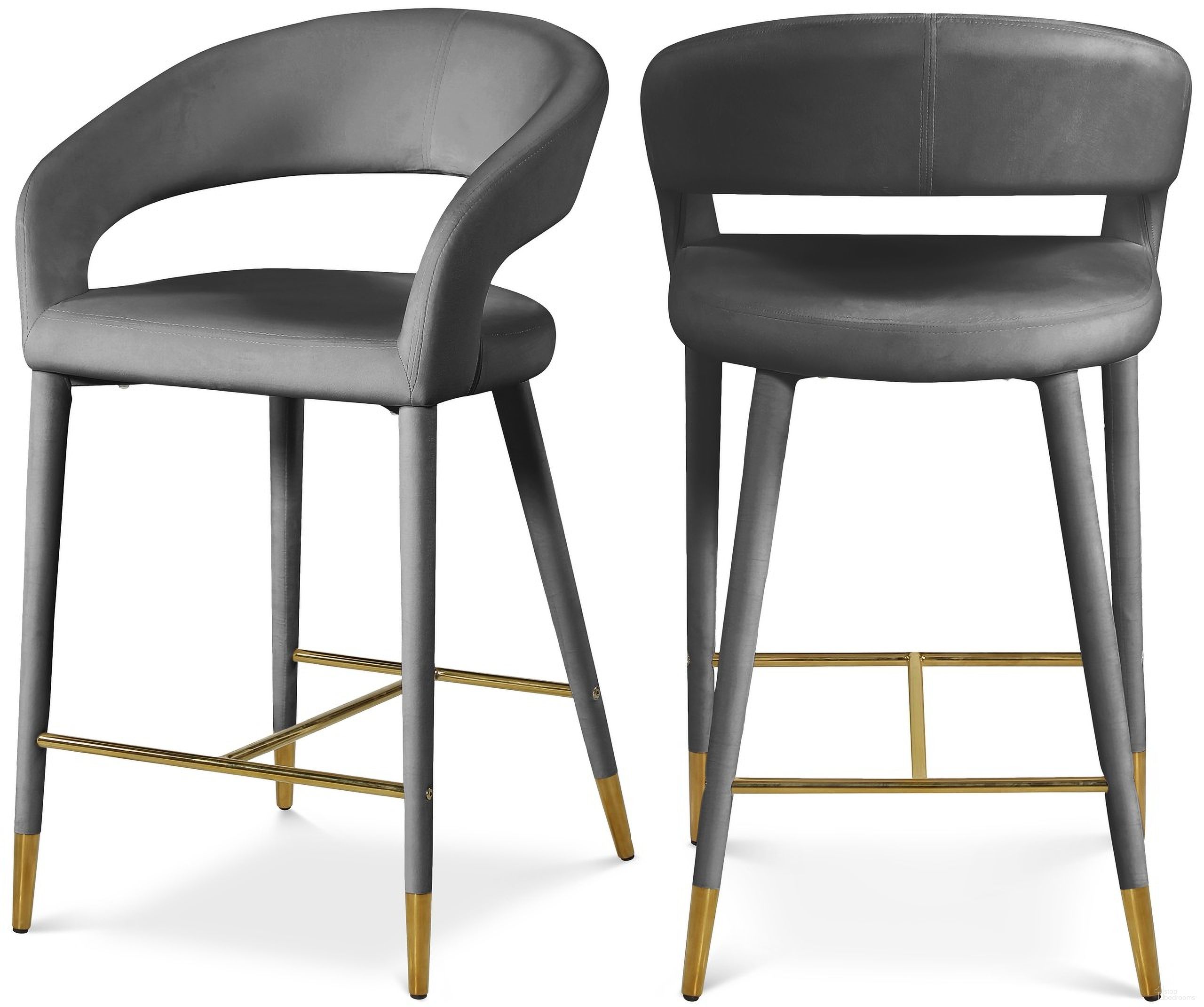 The appearance of Destiny Velvet Stool In Grey designed by Meridian in the modern / contemporary interior design. This grey piece of furniture was selected by 1StopBedrooms from Destiny Collection to add a touch of cosiness and style into your home. Sku: 540Grey-C. Material: Velvet.