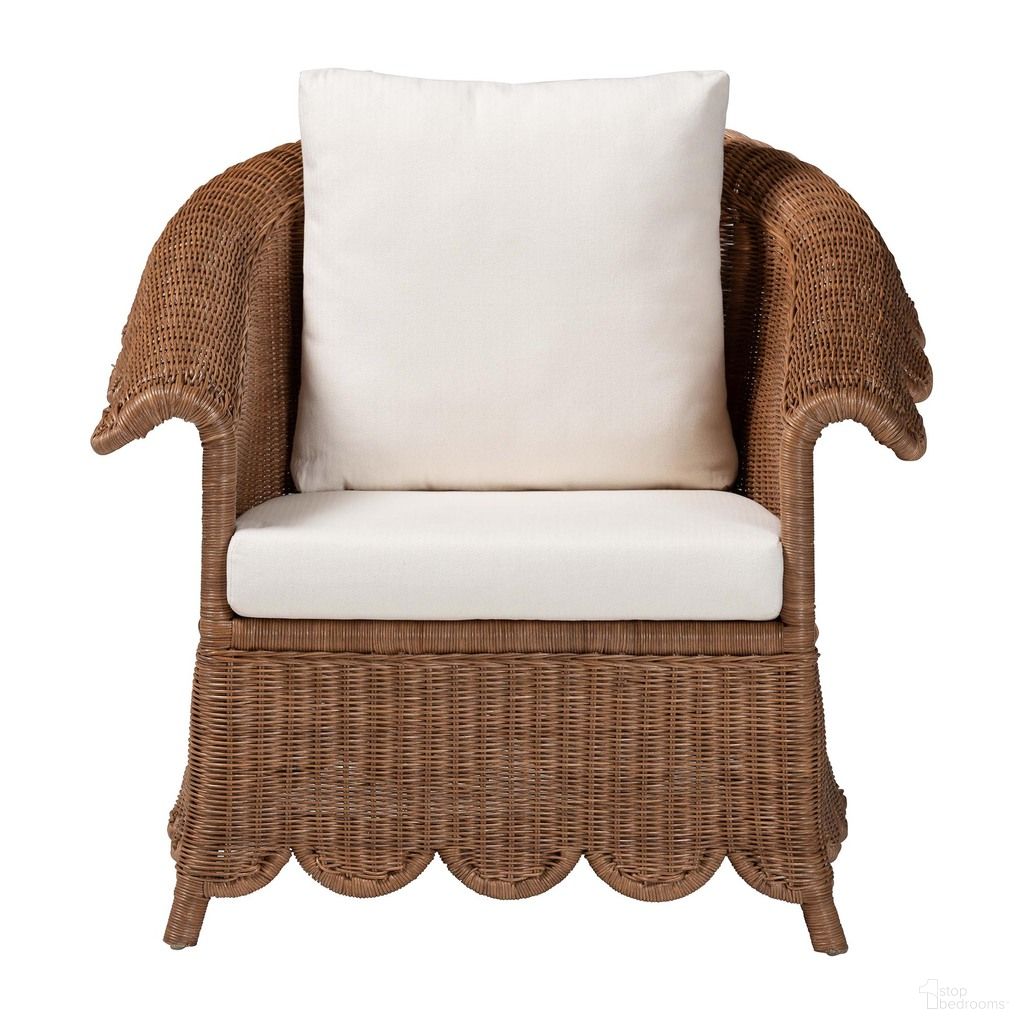 Detta Natural Rattan Armchair In Peanut Brown