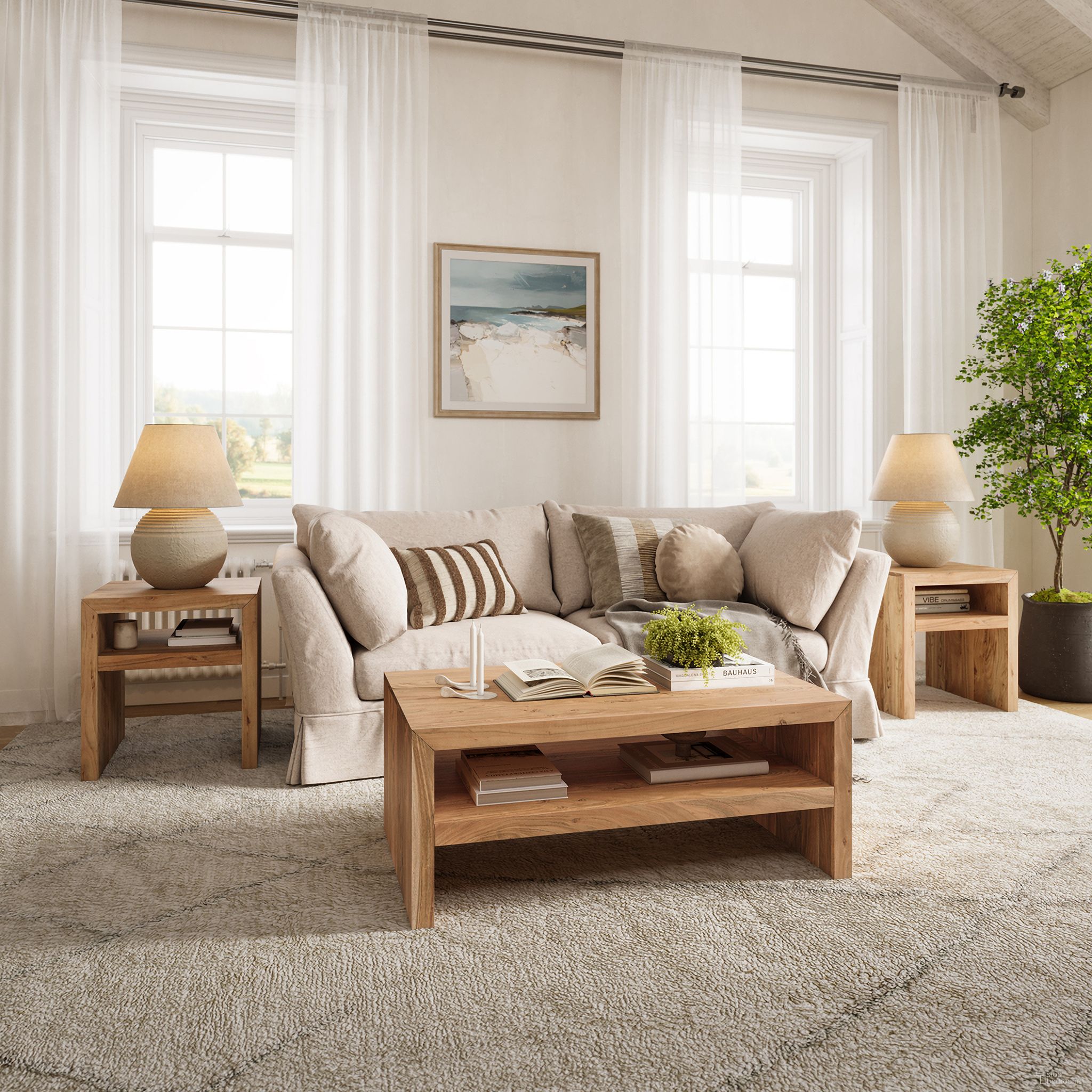 The appearance of Dev Occasional Table Set In Natural designed by Jofran in the modern / contemporary interior design. This natural piece of furniture was selected by 1StopBedrooms from Dev Collection to add a touch of cosiness and style into your home. Sku: 2346-1;2346-3. Material: Mango Wood.