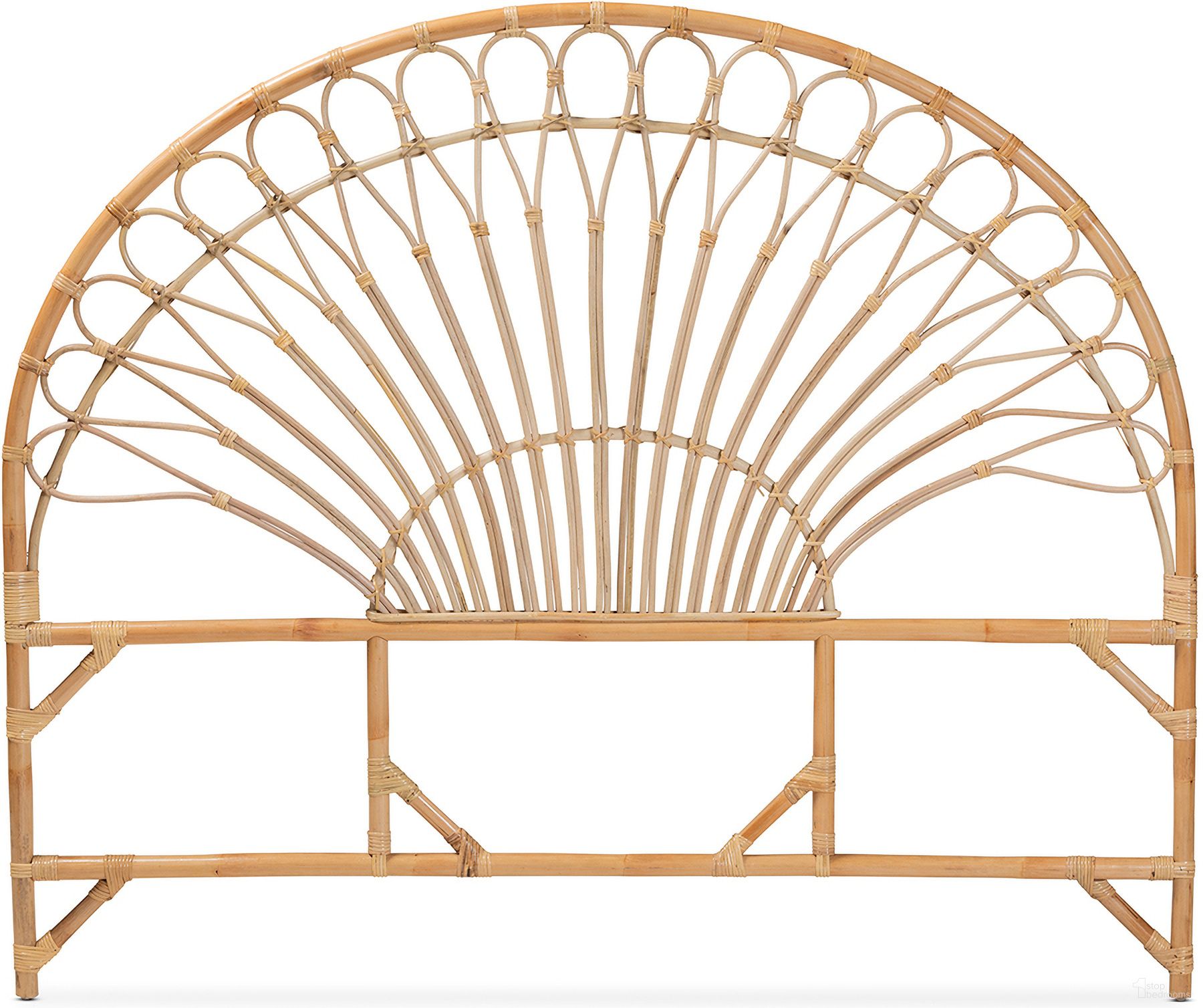 Baxton Studio Devereaux Rattan Headboard - Thumbnail 4