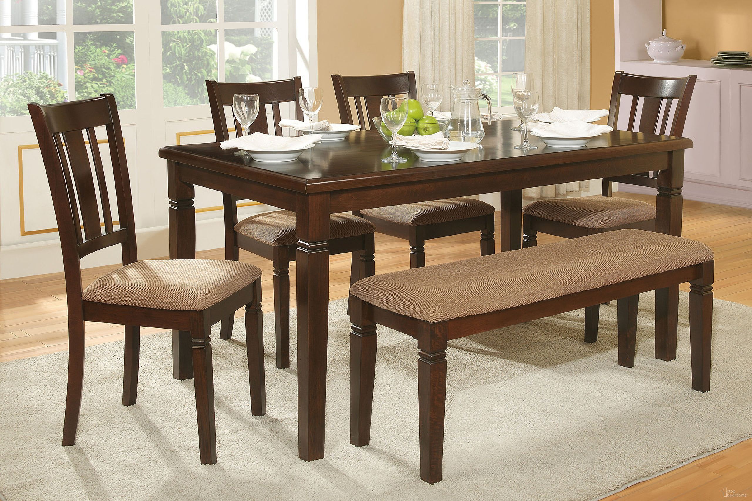 The appearance of Devlin Dining Room Set designed by Homelegance in the modern / contemporary interior design. This brown piece of furniture was selected by 1StopBedrooms from Devlin Collection to add a touch of cosiness and style into your home. Sku: 2538-60;2538S. Table Base Style: Legs. Material: Wood. Table Top Shape: Rectangular. Size: 36".