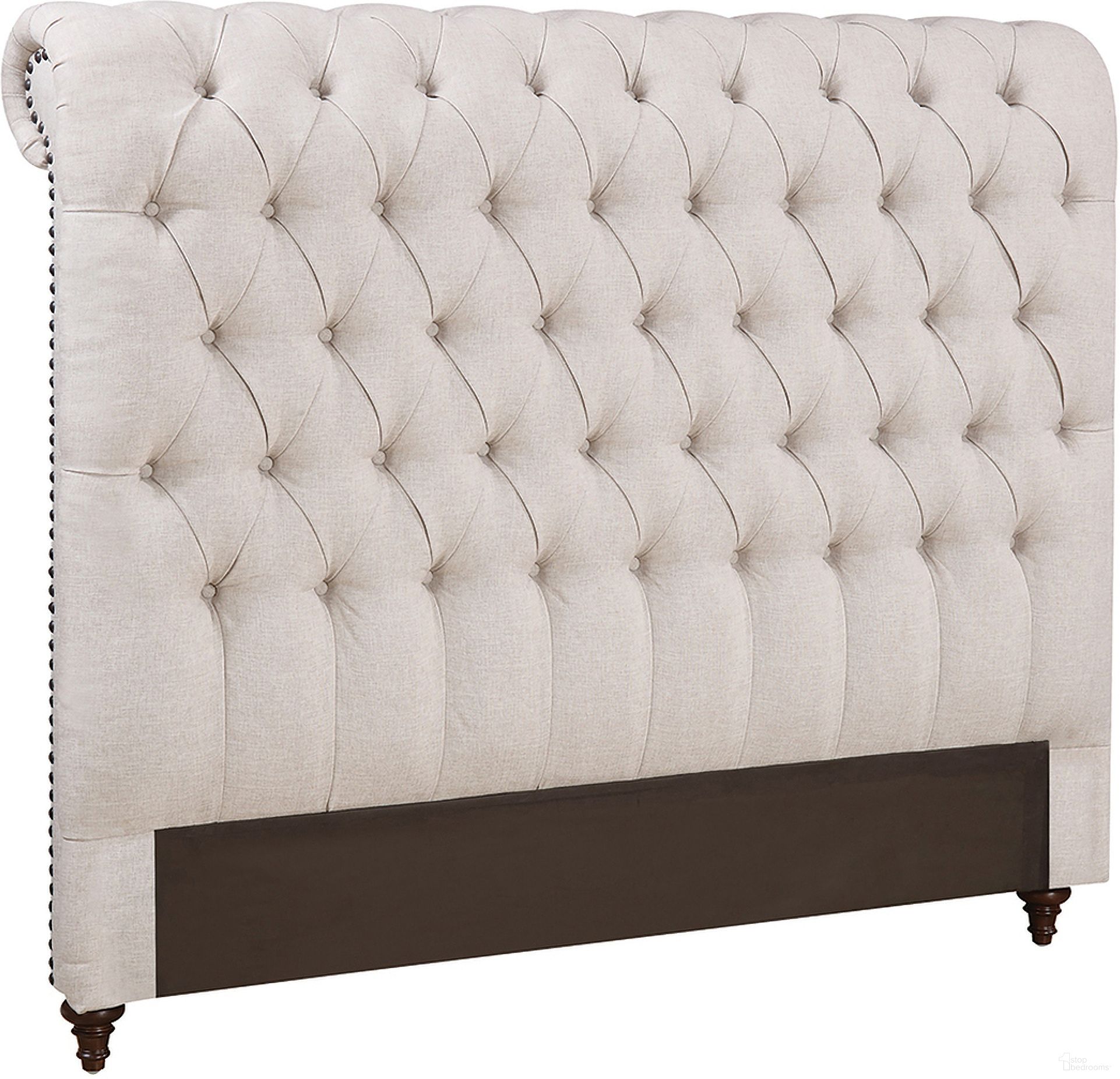 The appearance of Devon Tufted Upholstered Queen Headboard Beige designed by Coaster in the traditional interior design. This beige piece of furniture  was selected by 1StopBedrooms from Devon Collection to add a touch of cosiness and style into your home. Sku: 300525QB1. Material: Upholstered. Bed Size: Queen.
