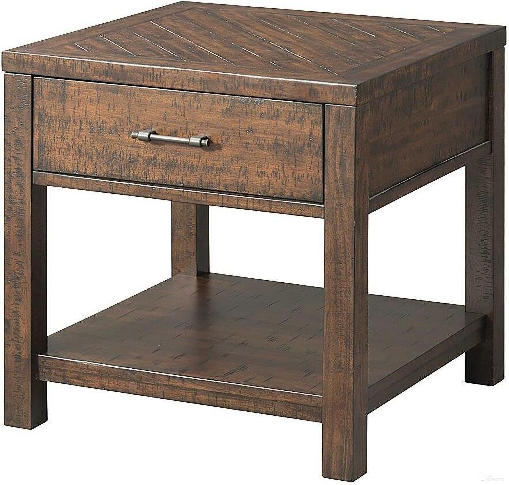 The appearance of Dex Walnut End Table designed by Picket House in the transitional interior design. This brown piece of furniture was selected by 1StopBedrooms from Dex Collection to add a touch of cosiness and style into your home. Sku: TJX100ET. Material: Wood.