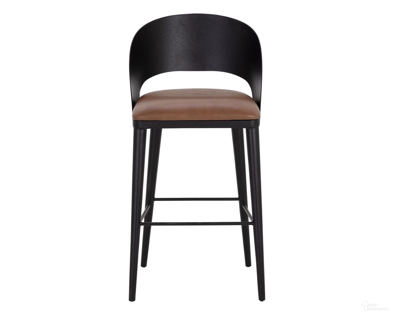 Dezirae Barstool In Cognac and Black