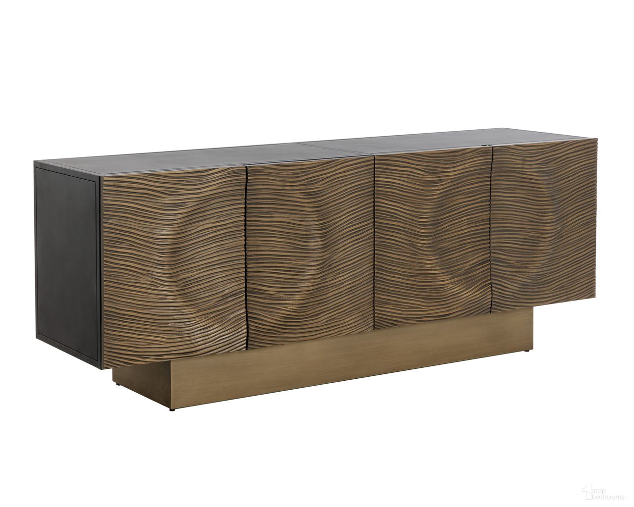 Dharkan Sideboard In Black and Antique Bronze