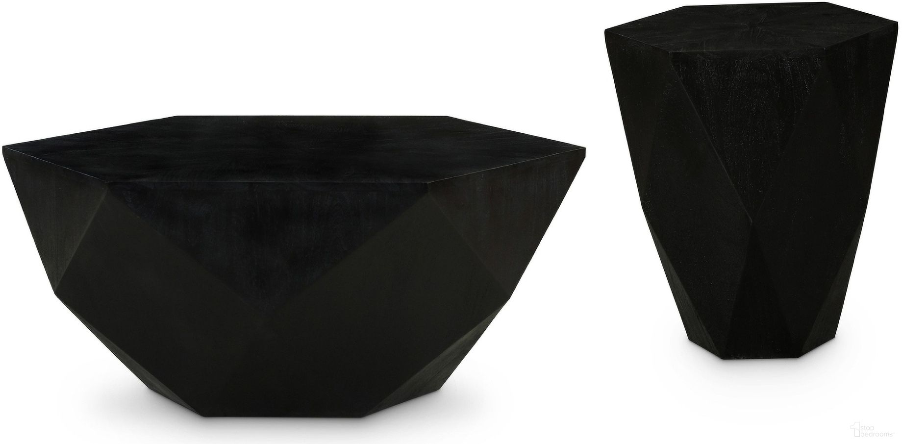 Diamante Occasional Table Set In Black