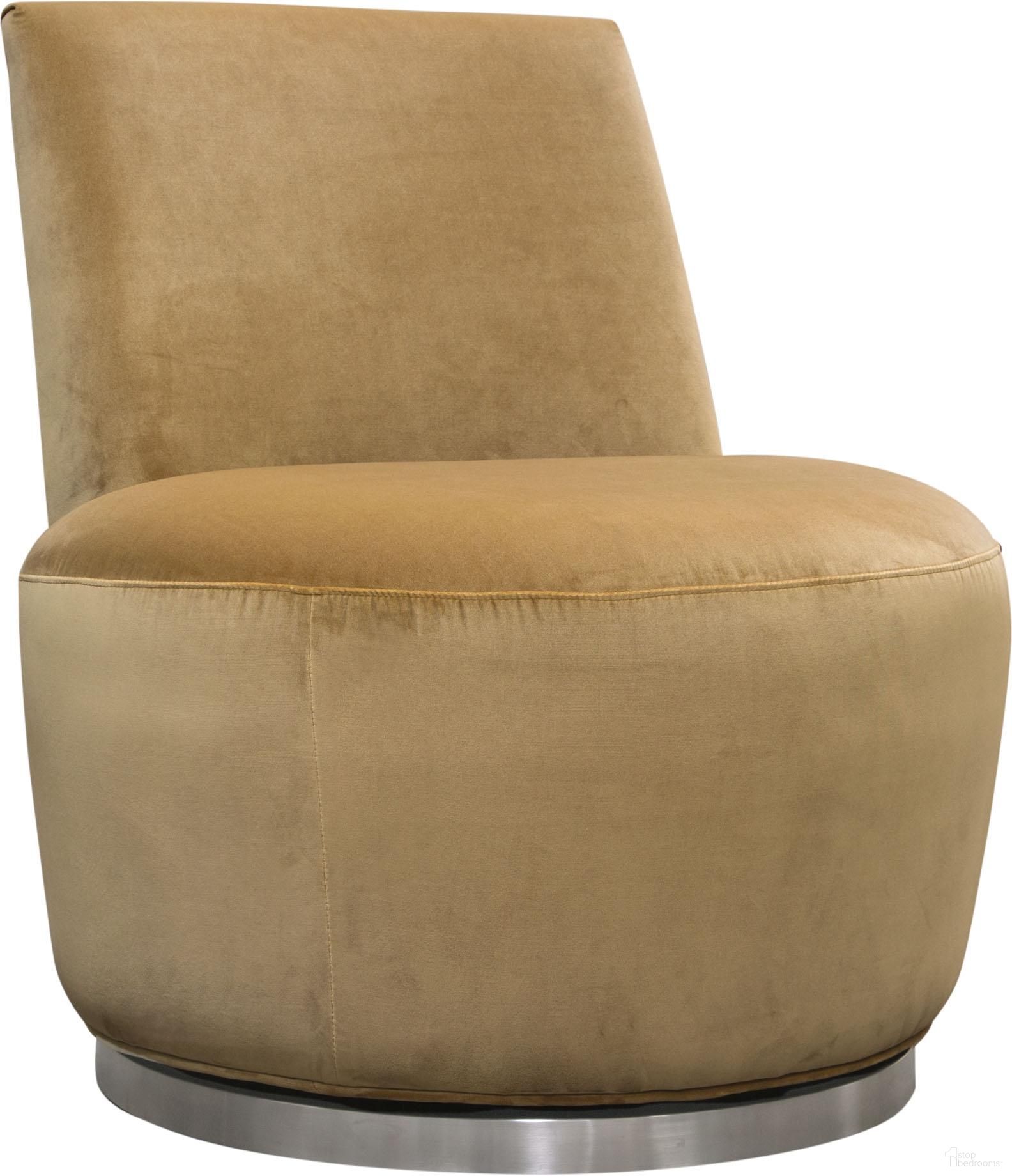 Diamond Sofa Blake Marigold Velvet Swivel Accent Chair