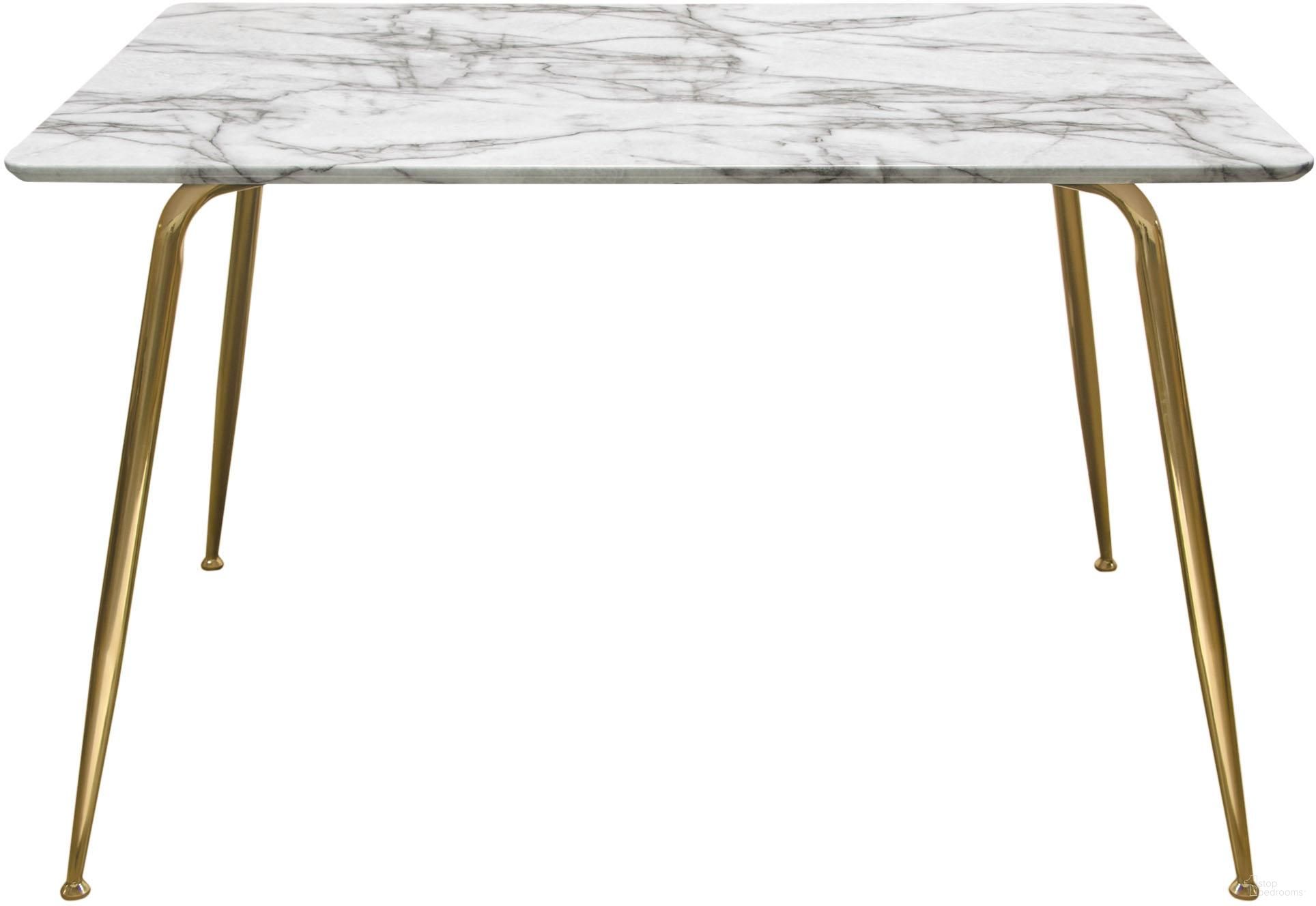 Diamond Sofa Chance White Grey Rectangular Dining Table