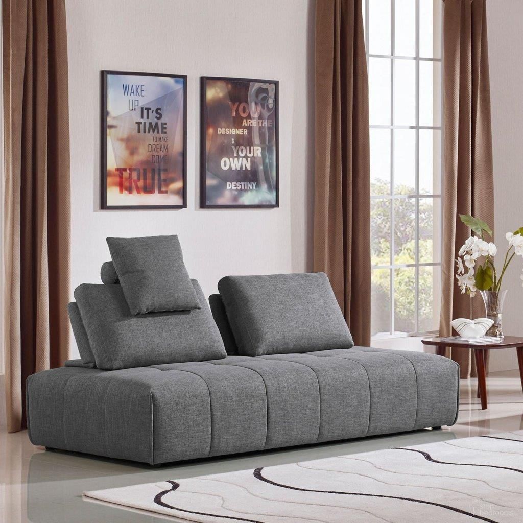 Diamond Sofa Cloud Space Grey Fabric Lounge Seating Platform