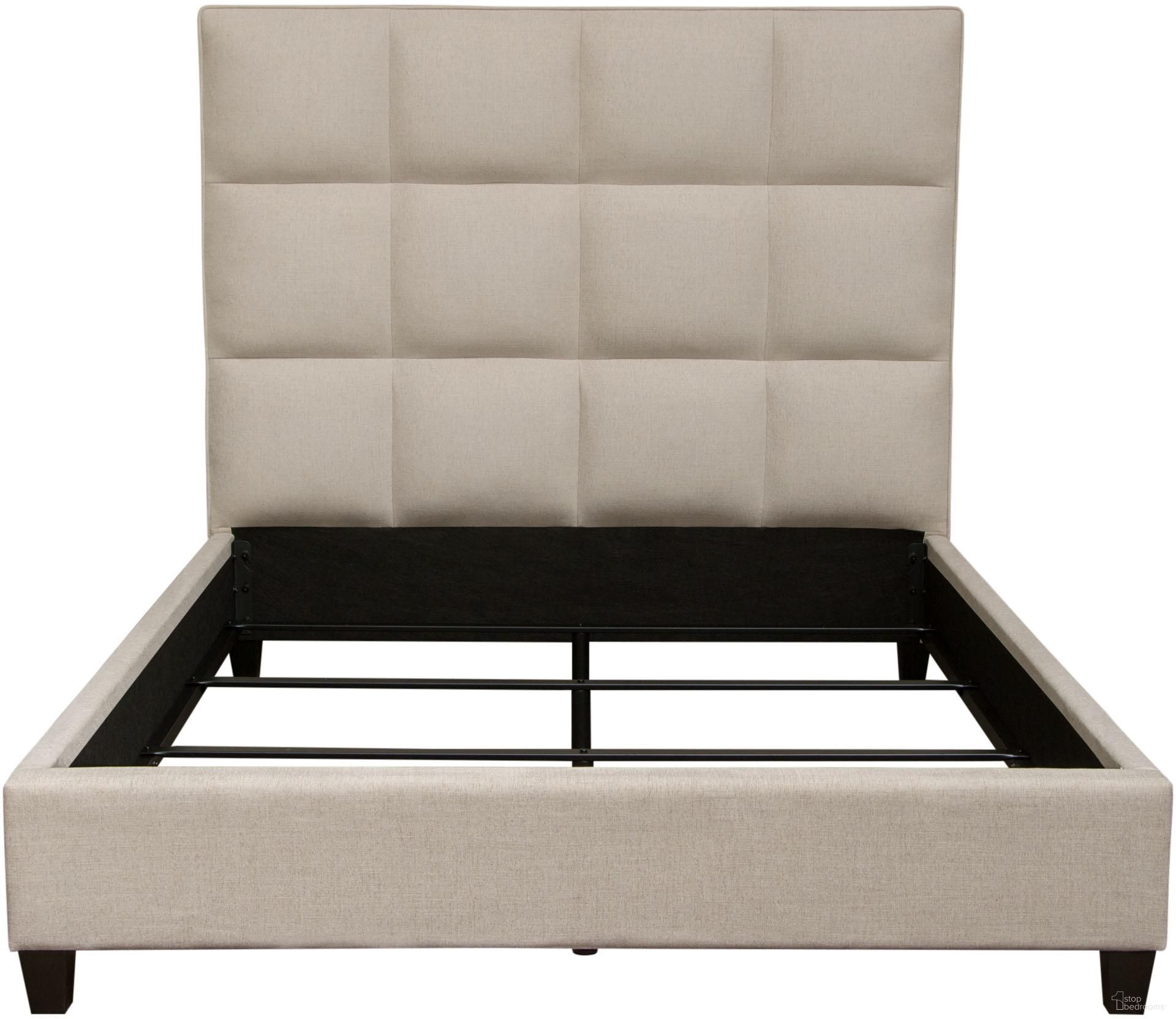 Diamond Sofa Devon Sand Grid Tufted King Bed