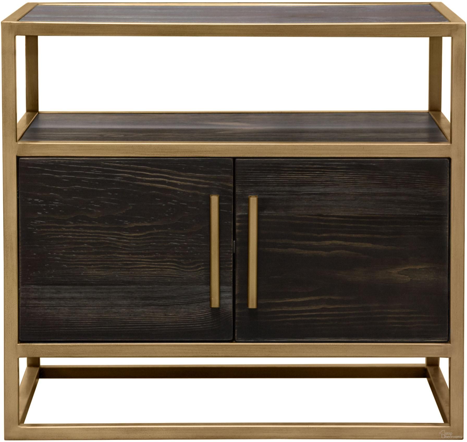 The appearance of Diamond Sofa Empire Dark Brown Top Gold Metal 2 Door End Table designed by Diamond Sofa in the modern / contemporary interior design. This dark brown piece of furniture was selected by 1StopBedrooms from Empire Collection to add a touch of cosiness and style into your home. Sku: EMPIREETGD. Material: Wood.