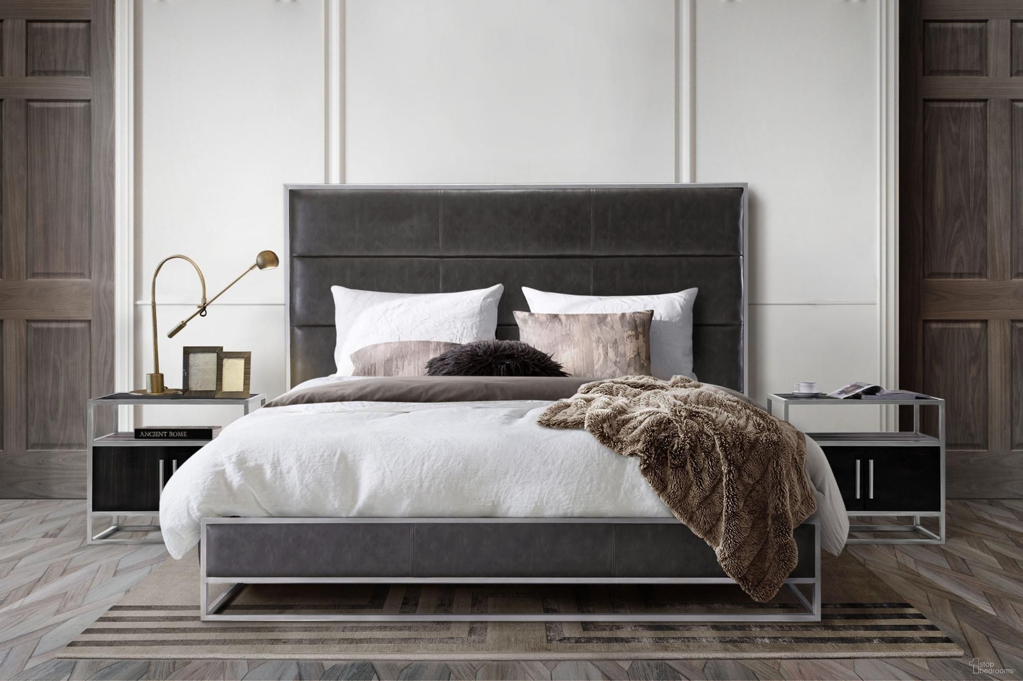The appearance of Diamond Sofa Empire Grey Leatherette Queen Bed designed by Diamond Sofa in the modern / contemporary interior design. This grey piece of furniture  was selected by 1StopBedrooms from Empire Collection to add a touch of cosiness and style into your home. Sku: EMPIREGRQUHBFB;EMPIREGRQUSR. Bed Type: Panel Bed. Material: Leather. Bed Size: Queen.