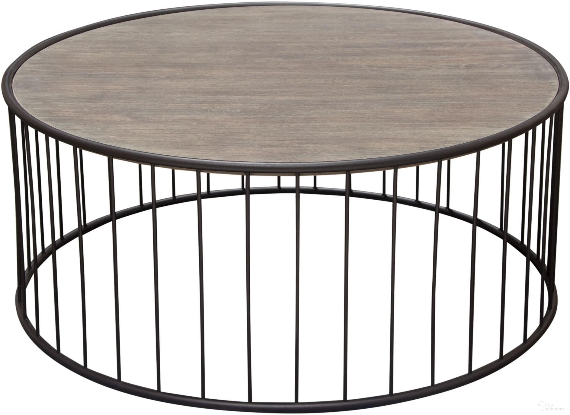 Diamond Sofa Gibson Grey Round Cocktail Table