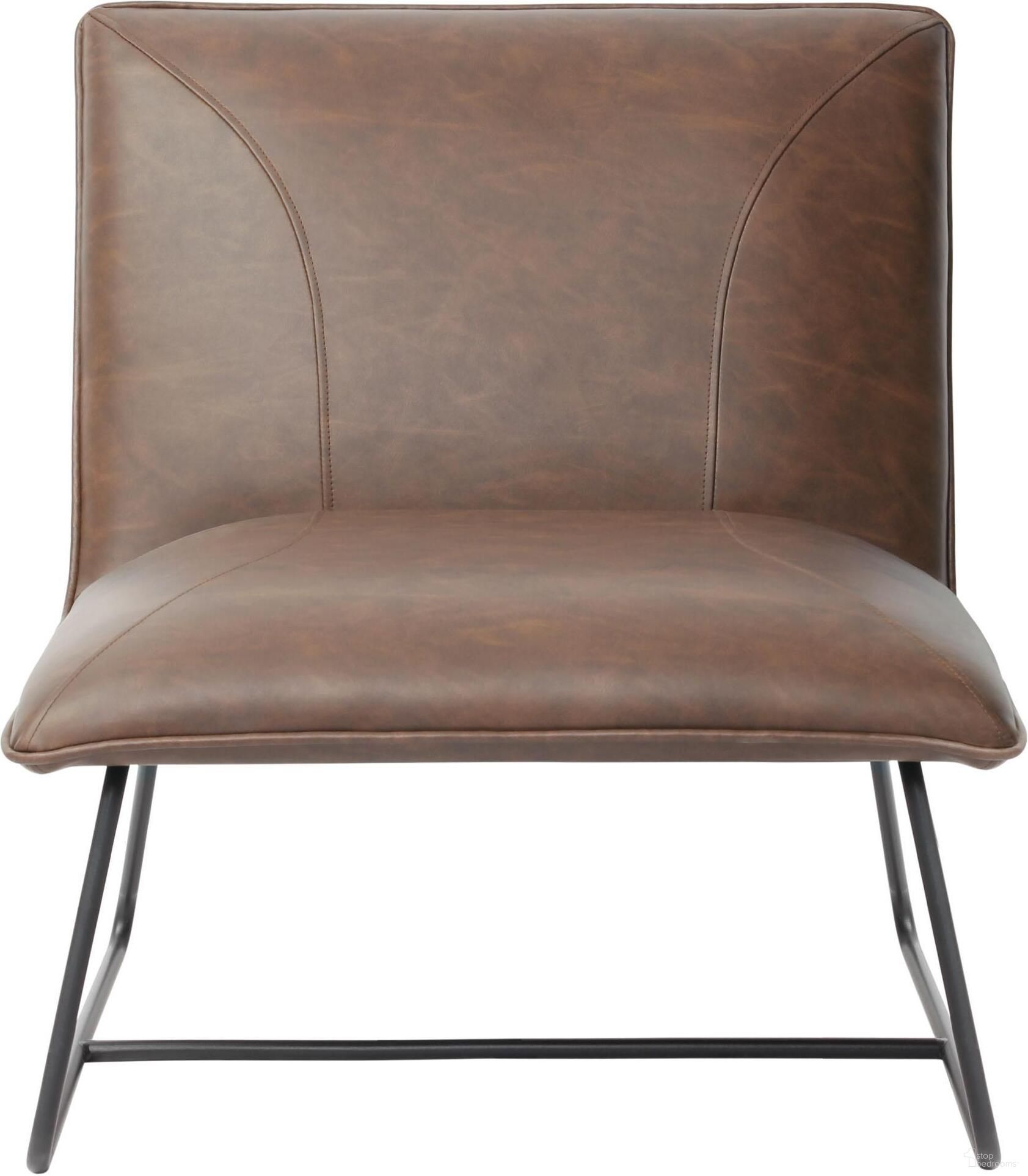 Diamond Sofa Jordan Chocolate Armless Accent Chair