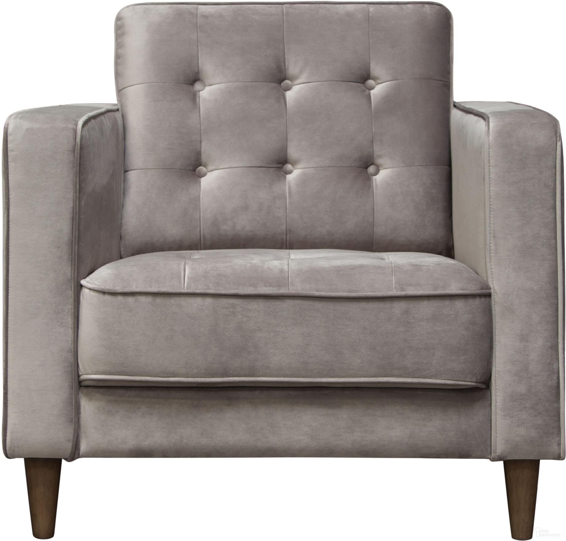 Diamond Sofa Juniper Champagne Grey Tufted Chair