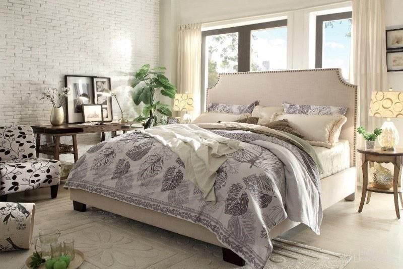 Diamond Sofa Kingston Desert Sand Fabric King Bed