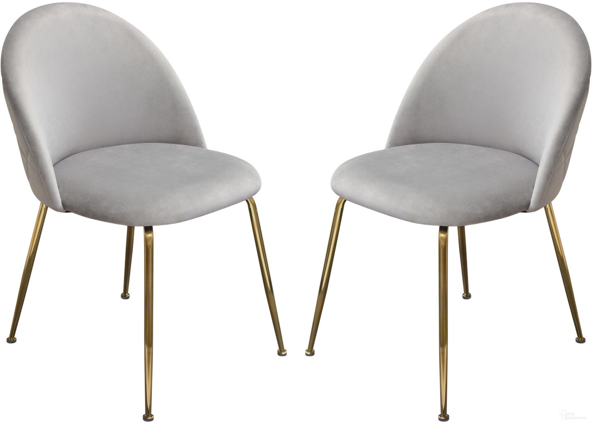 Diamond Sofa Lilly Grey Dining Chairs Set of 2